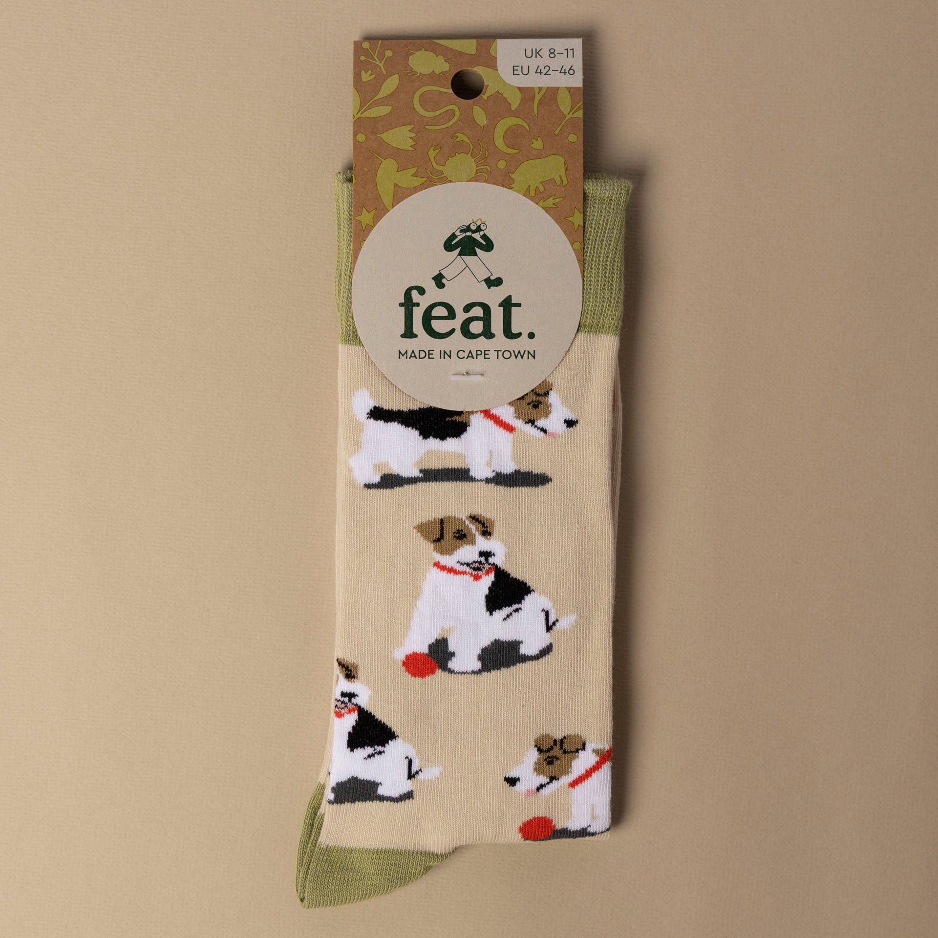 "Teddie" Wire-Haired Terrier Socks (His & Hers Sizes)