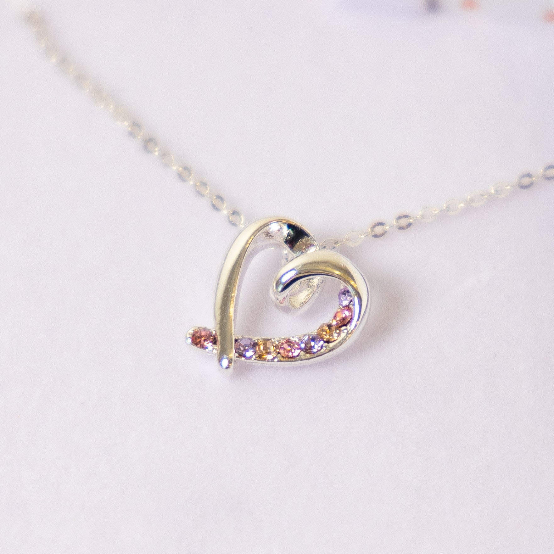 Elegant Loop Heart Necklace