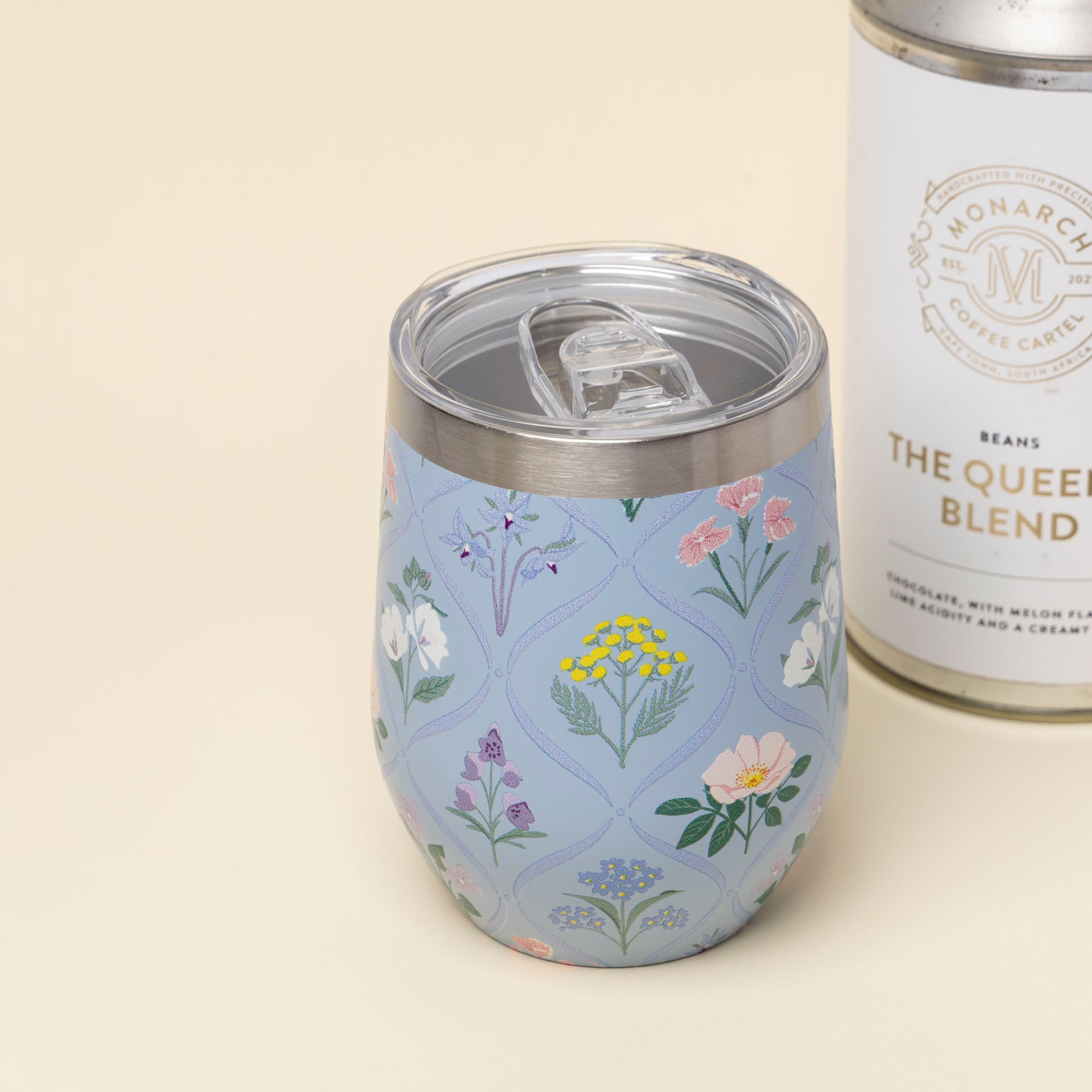 Floral Print Thermal Travel Mug