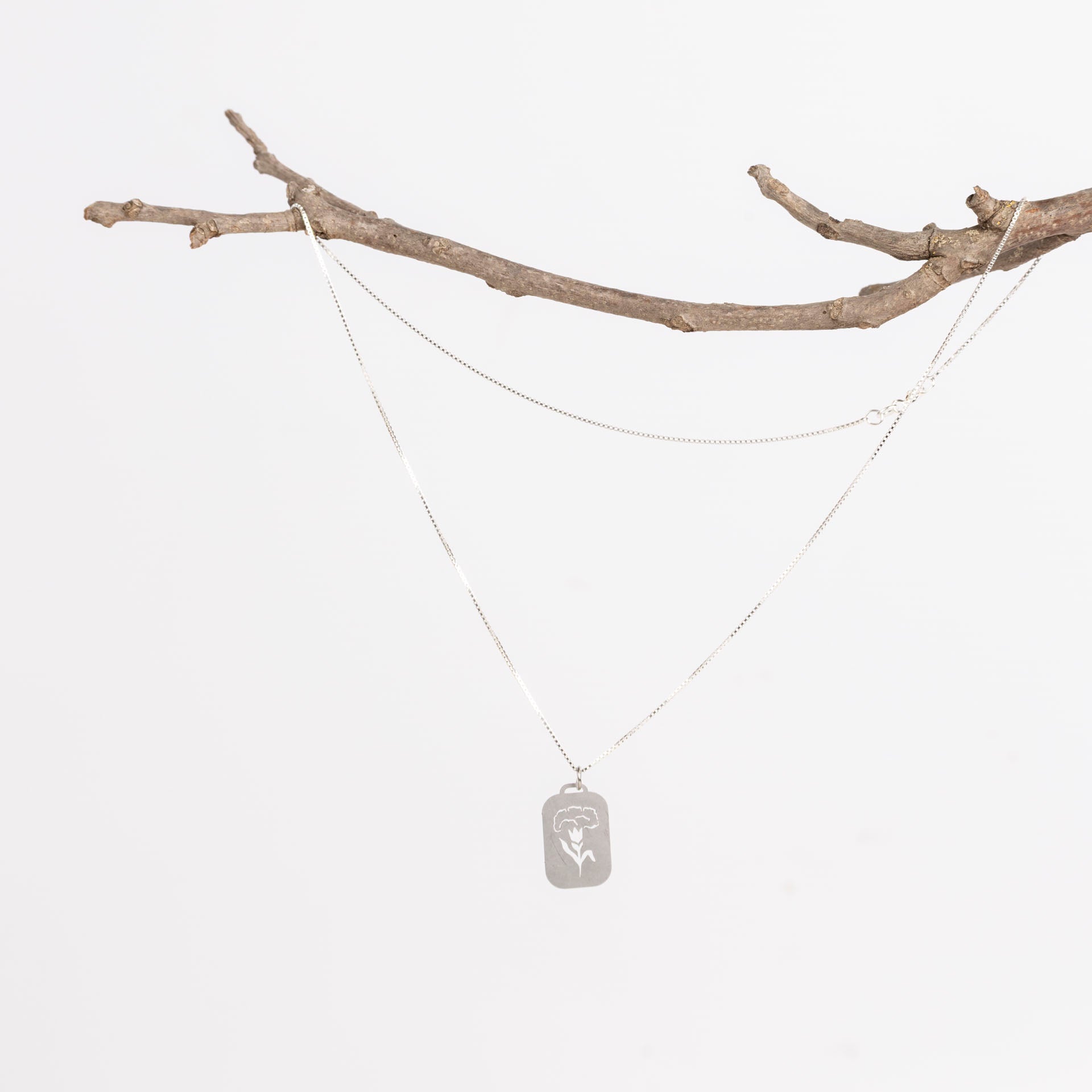 Birth Flower Necklaces (stainless steel)