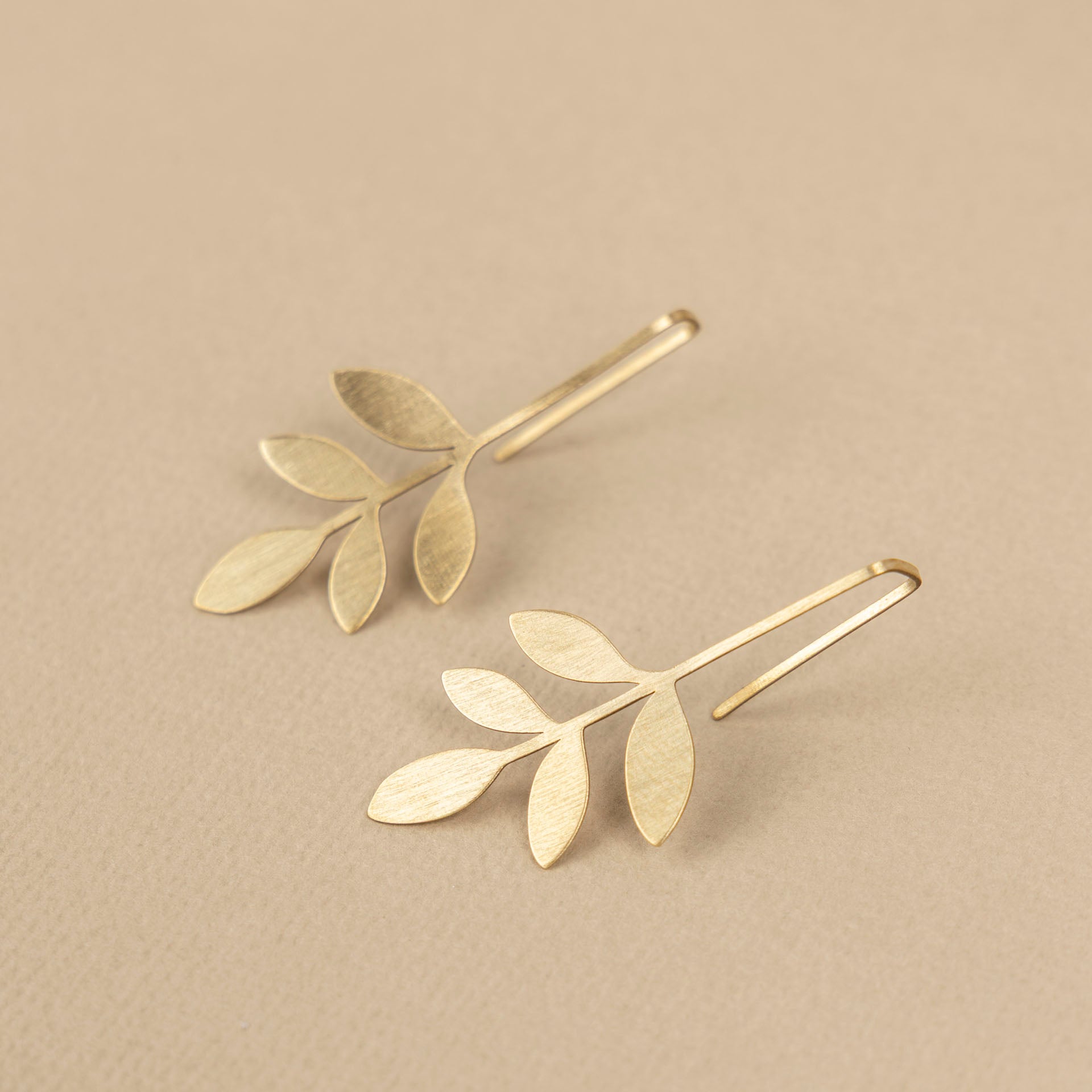 Leaf Natural Silhouette Drop Earrings (brass or stainless steel)