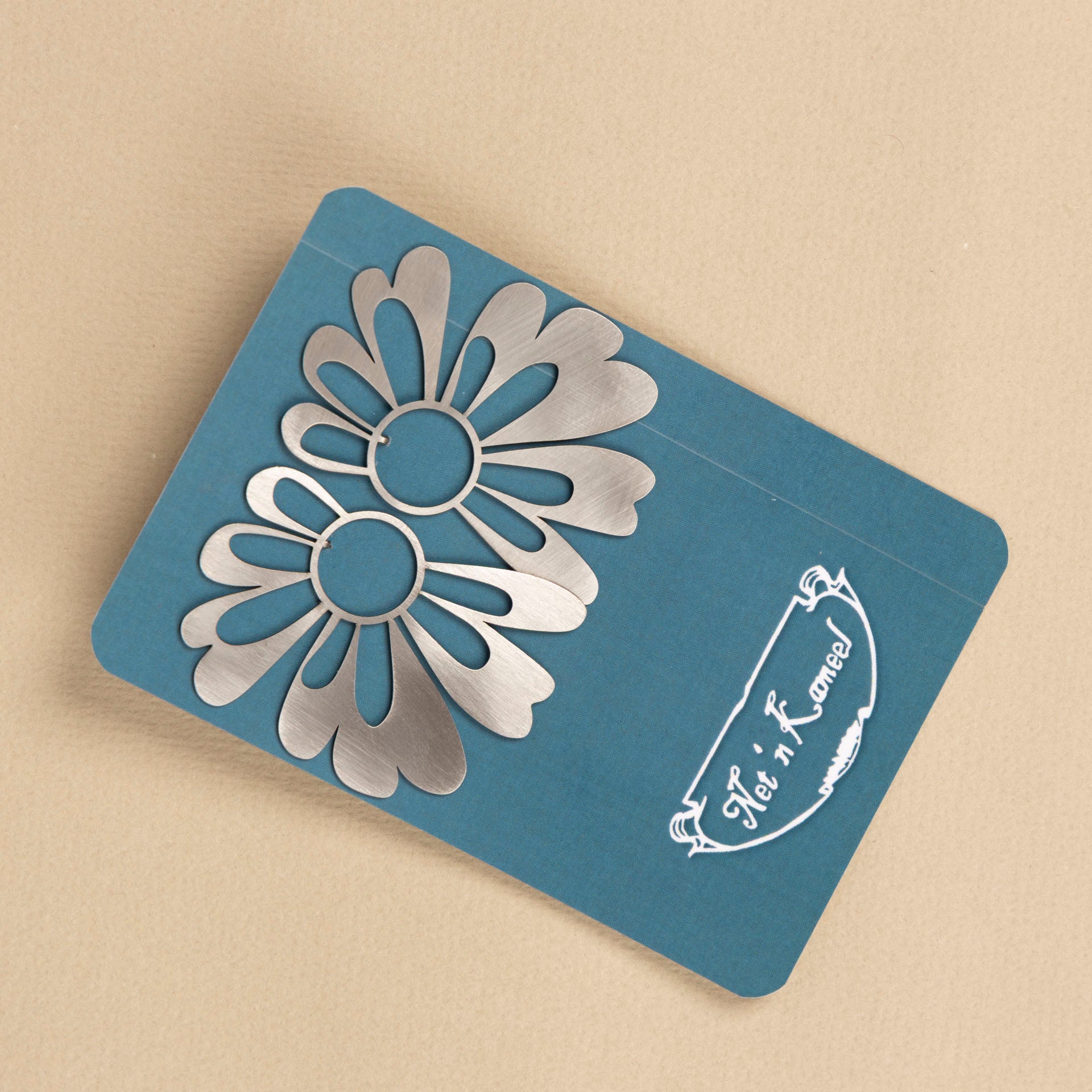 Dahlia Half Flower Stud Earrings (brass or stainless steel)