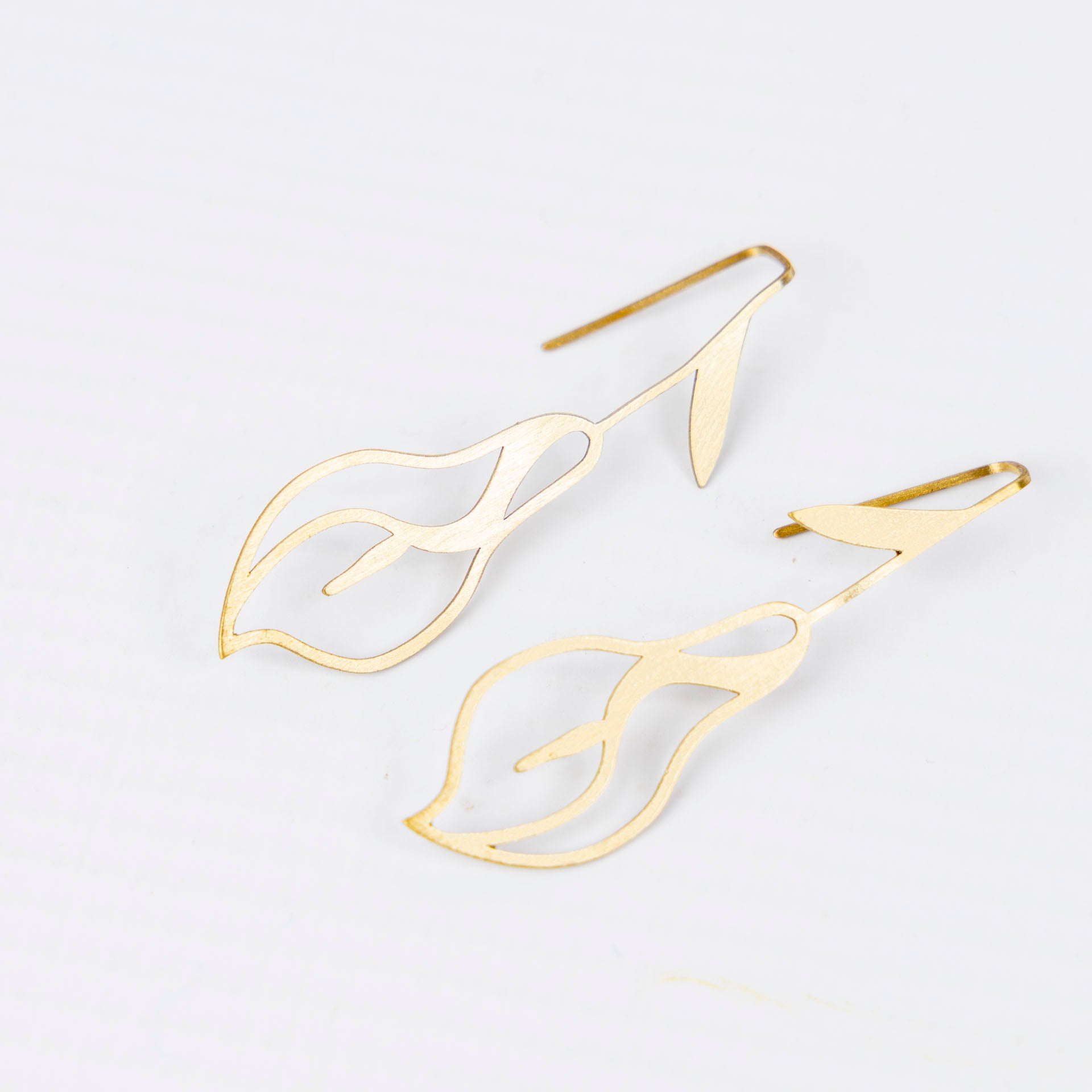 Arum Lily Drop Earrings (brass or stainless steel)