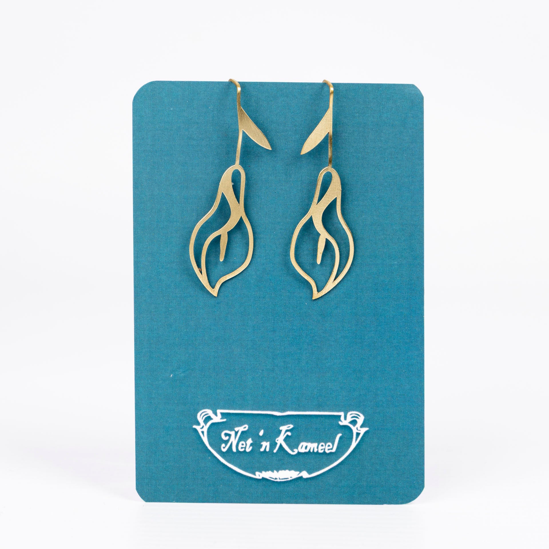 Arum Lily Drop Earrings (brass or stainless steel)