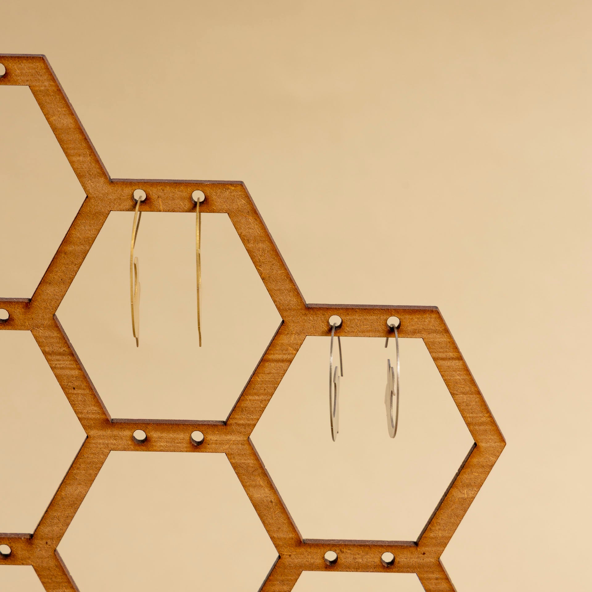 Flower Side Silhouette Earrings (brass or stainless steel)