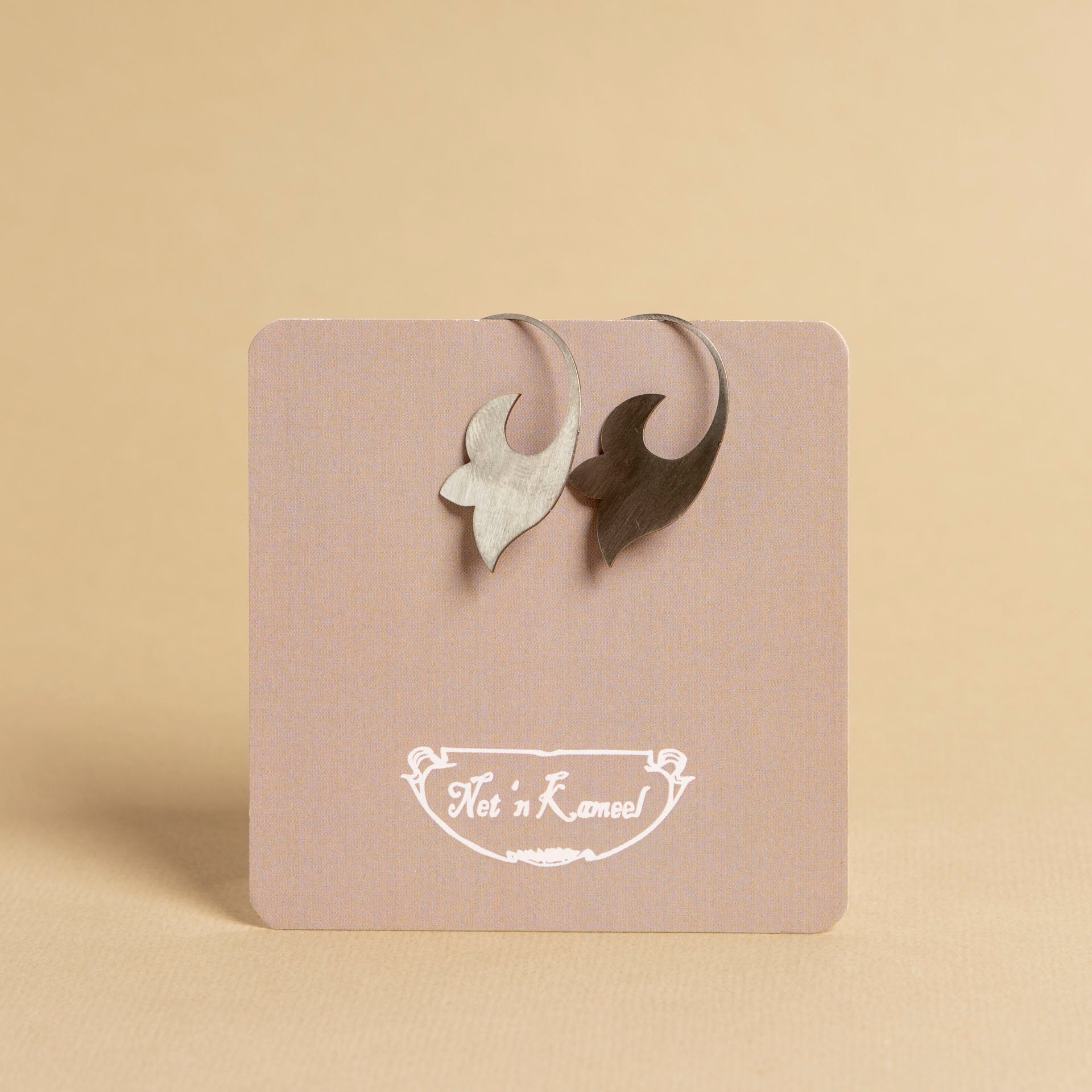 Flower Side Silhouette Earrings (brass or stainless steel)