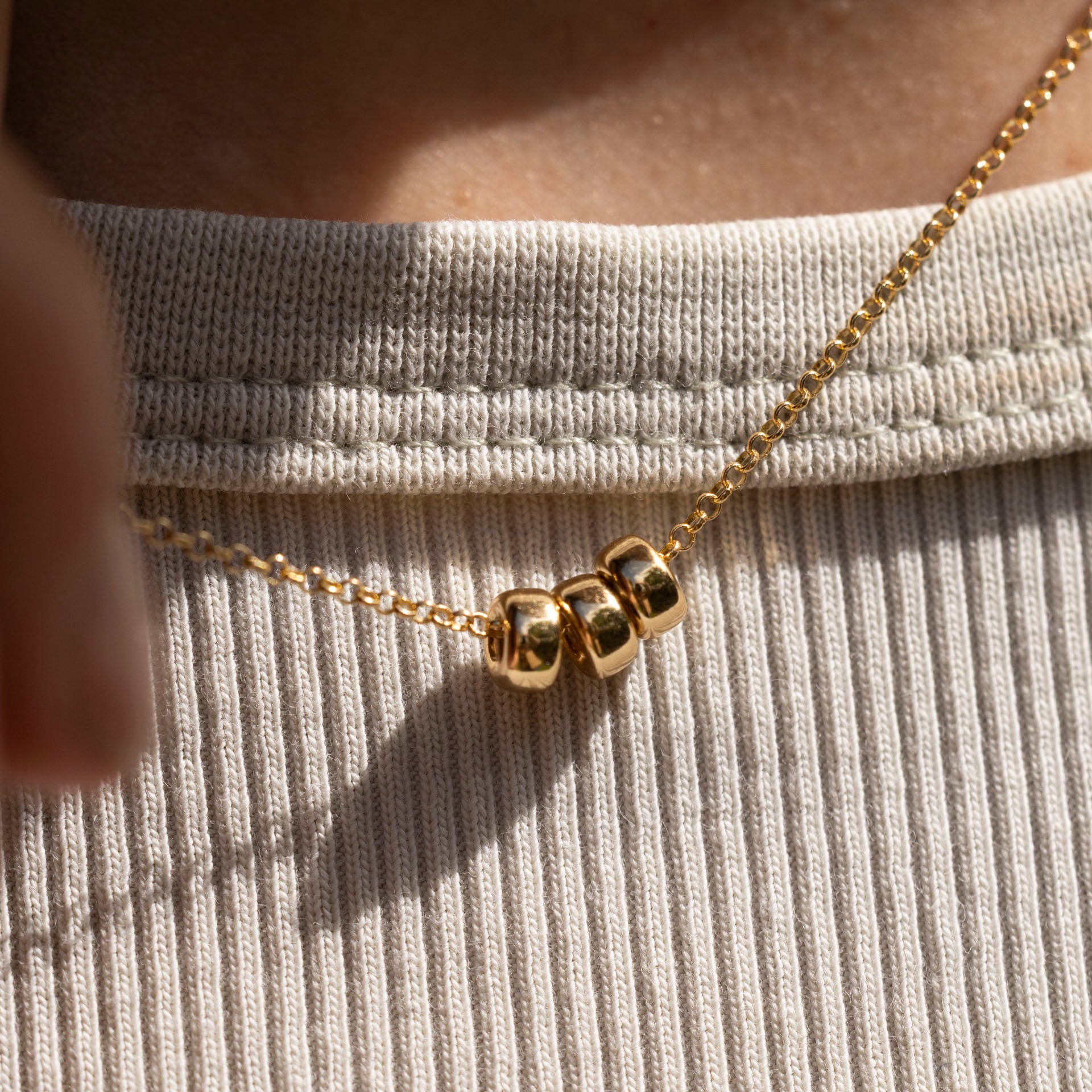 "Three Wishes" Gold-Dipped Necklace