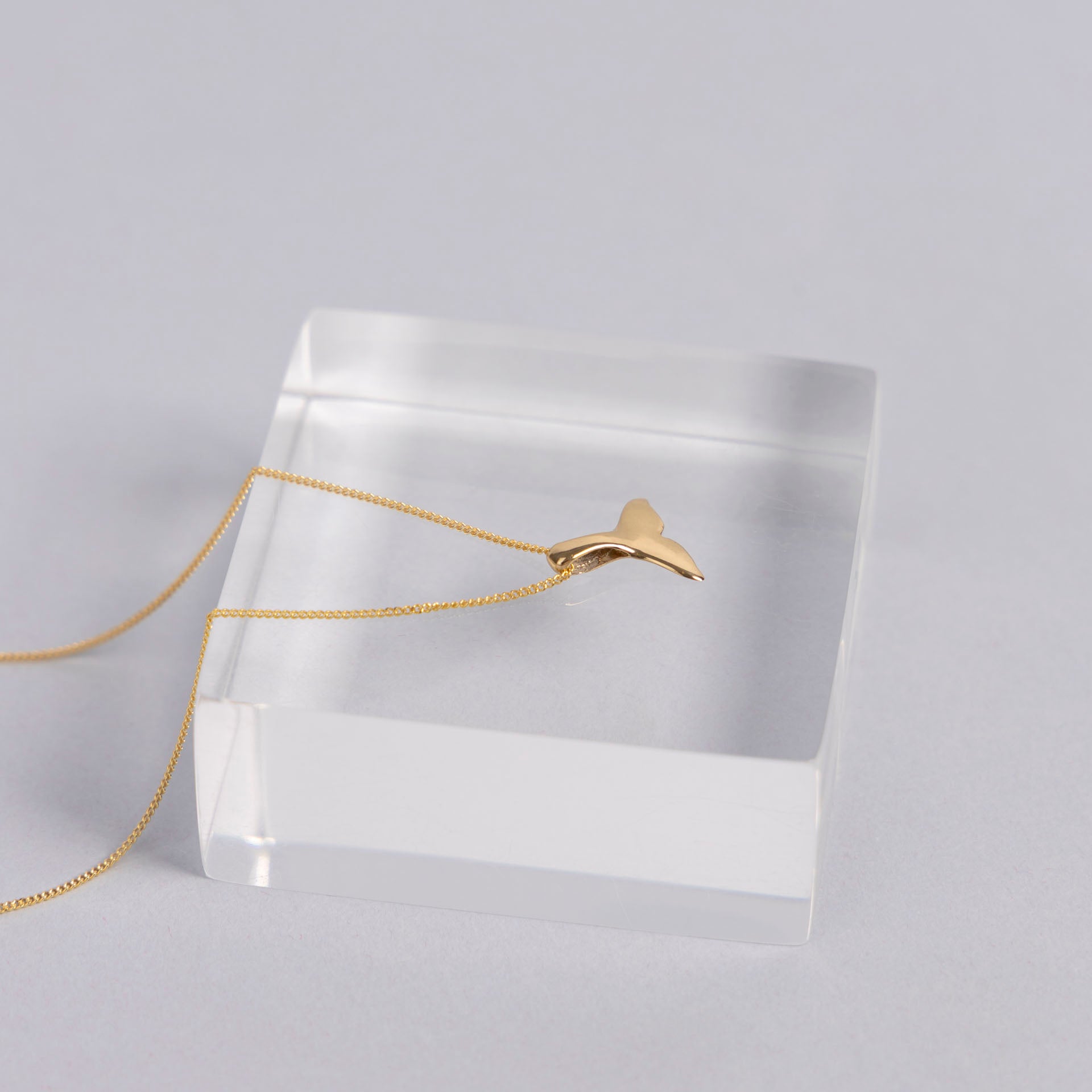 Whale Tail Necklace (Sterling Silver or Gold-Plated)
