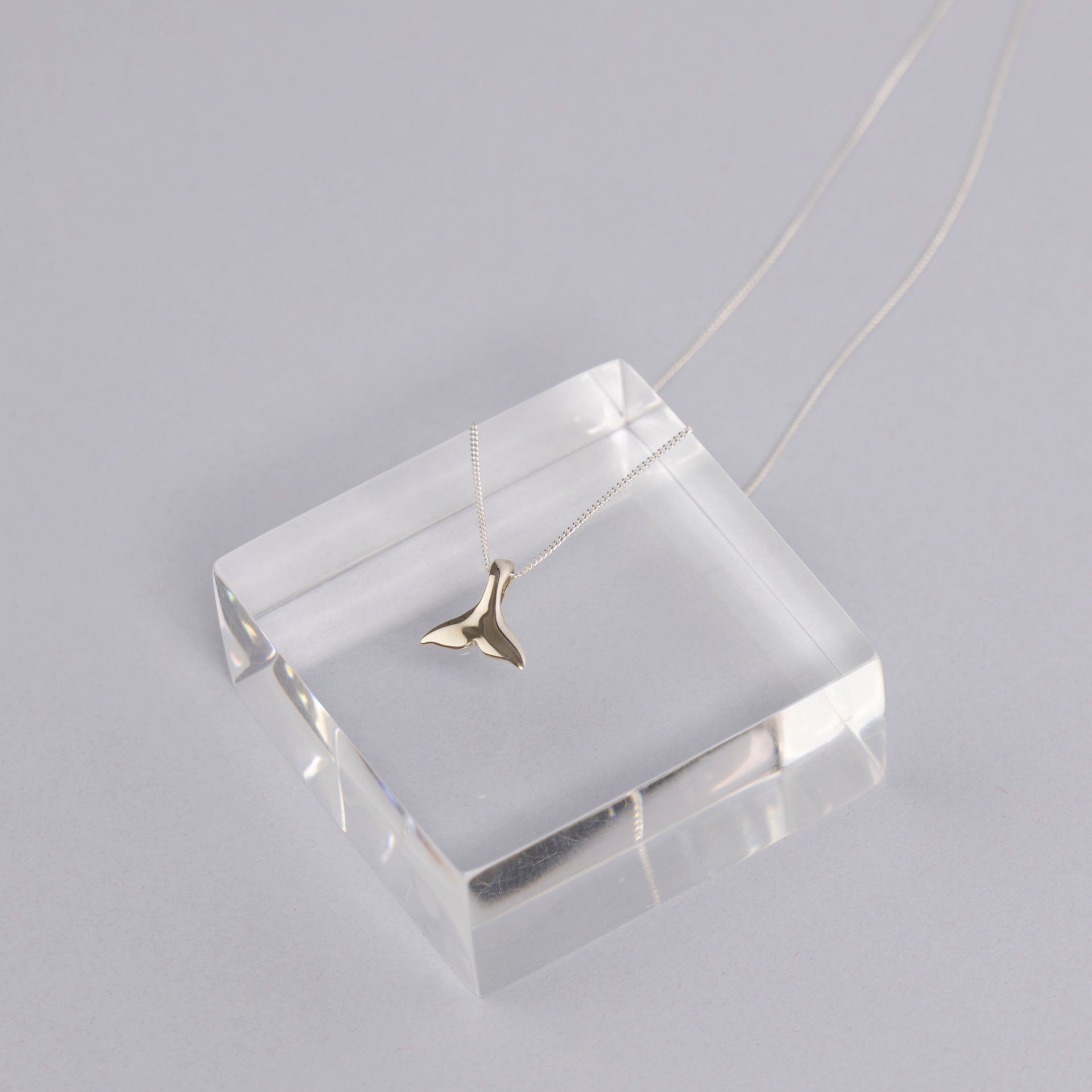 Whale Tail Necklace (Sterling Silver or Gold-Plated)