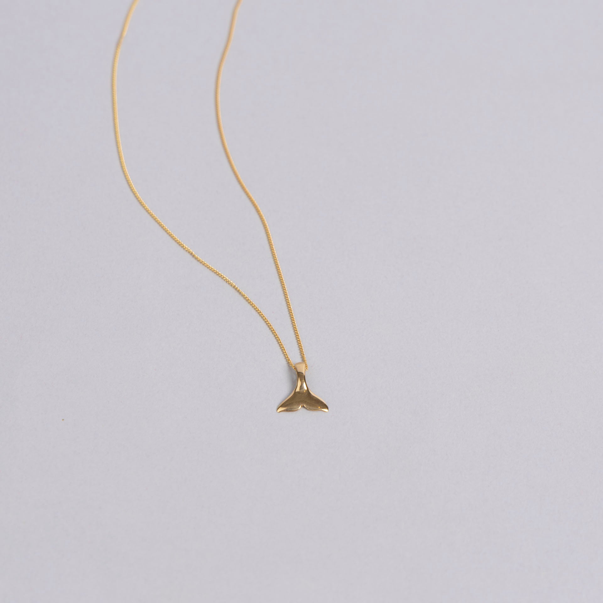 Whale Tail Necklace (Sterling Silver or Gold-Plated)