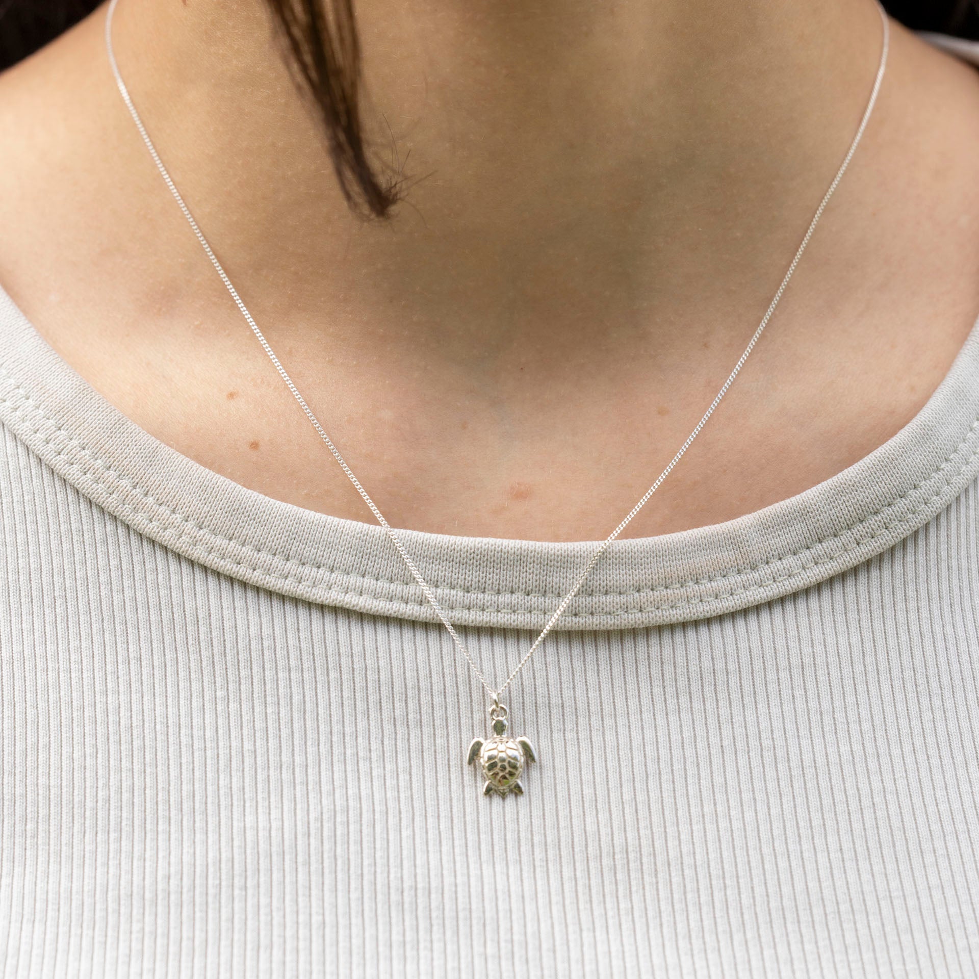 Sterling Silver Sea Turtle Necklace