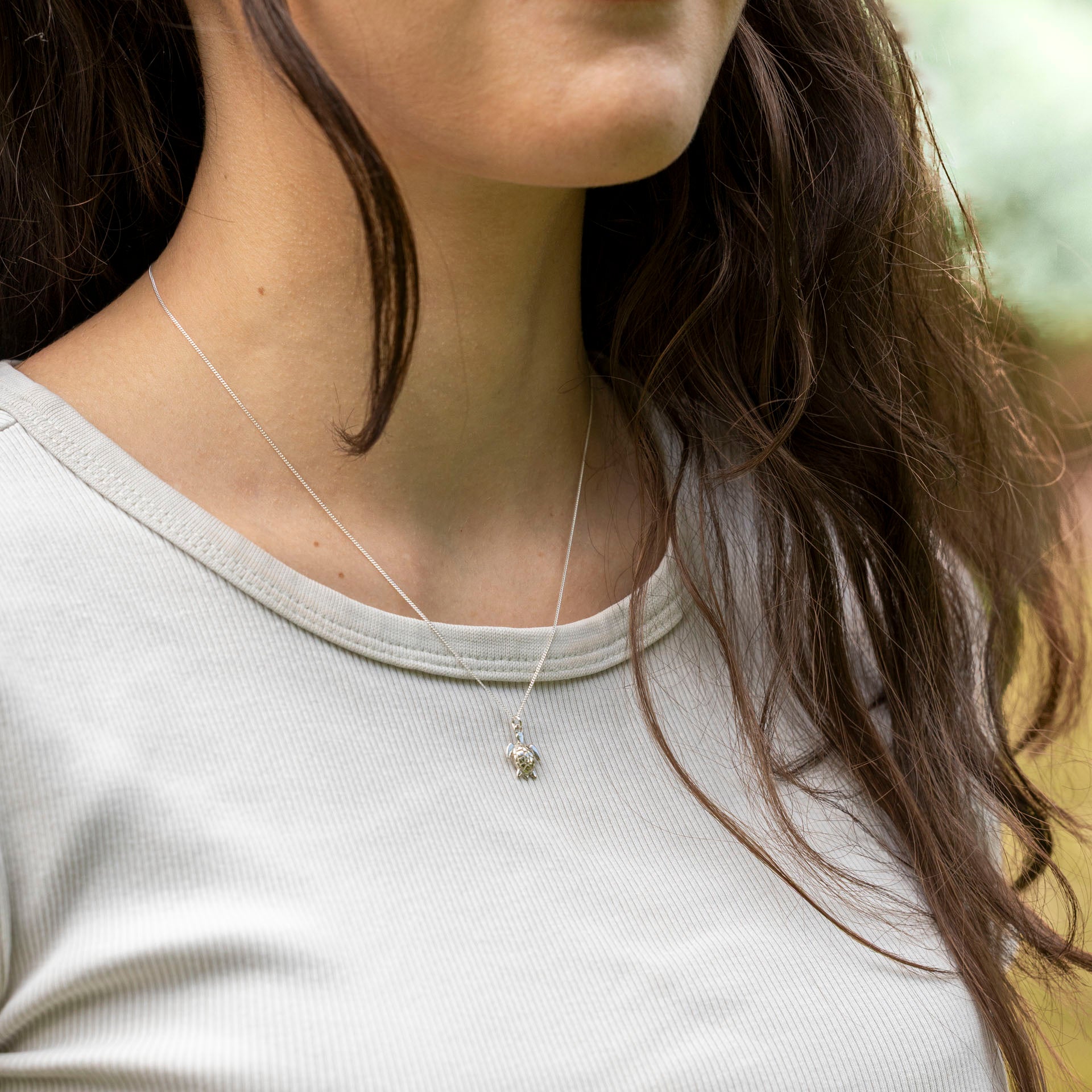 Sterling Silver Sea Turtle Necklace