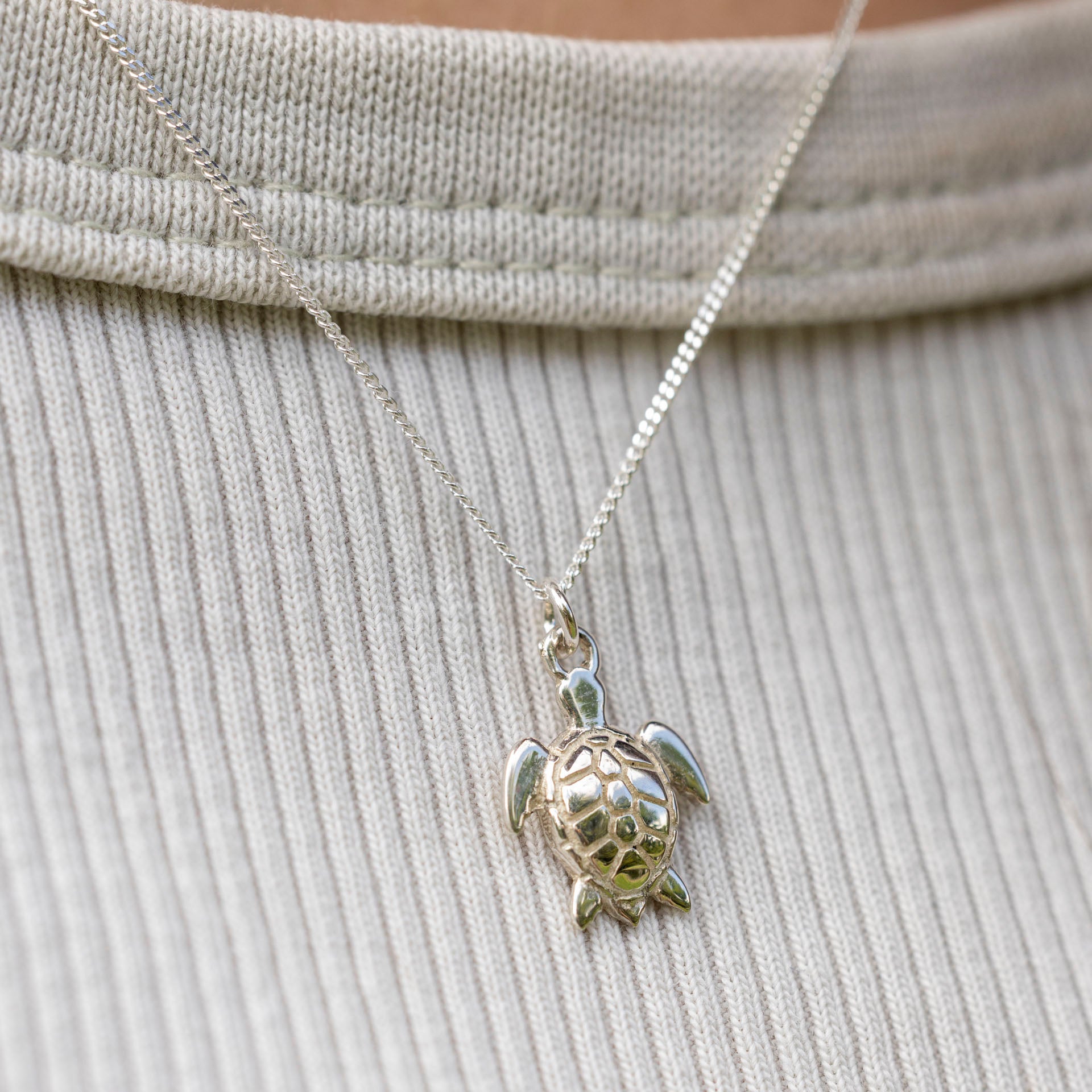 Sterling Silver Sea Turtle Necklace