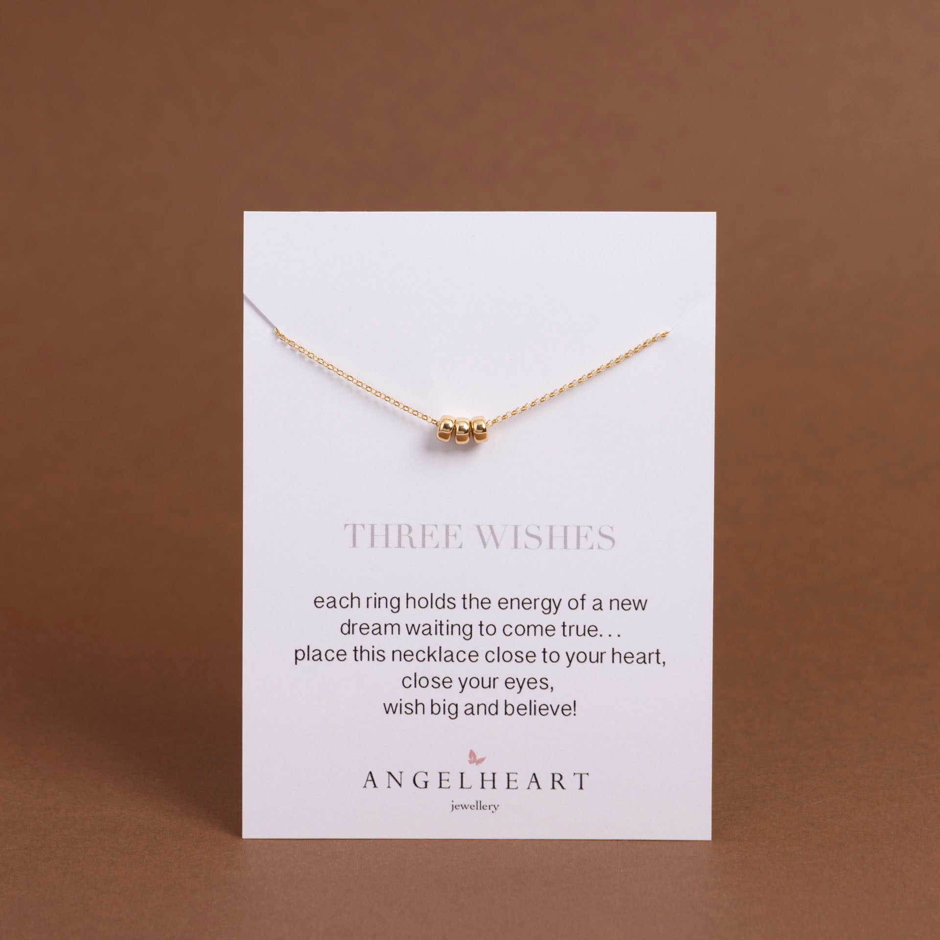 "Three Wishes" Gold-Dipped Necklace