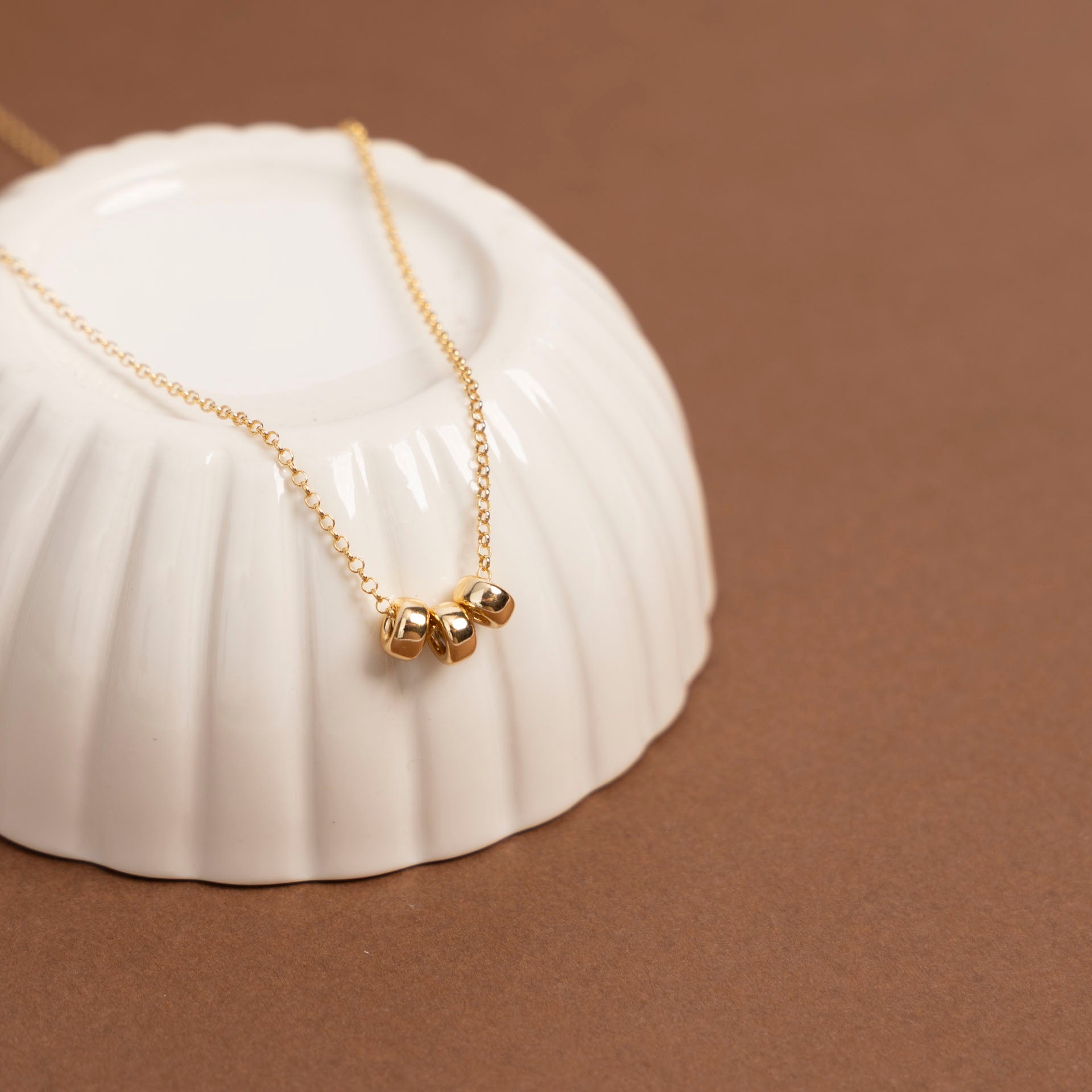 "Three Wishes" Gold-Dipped Necklace