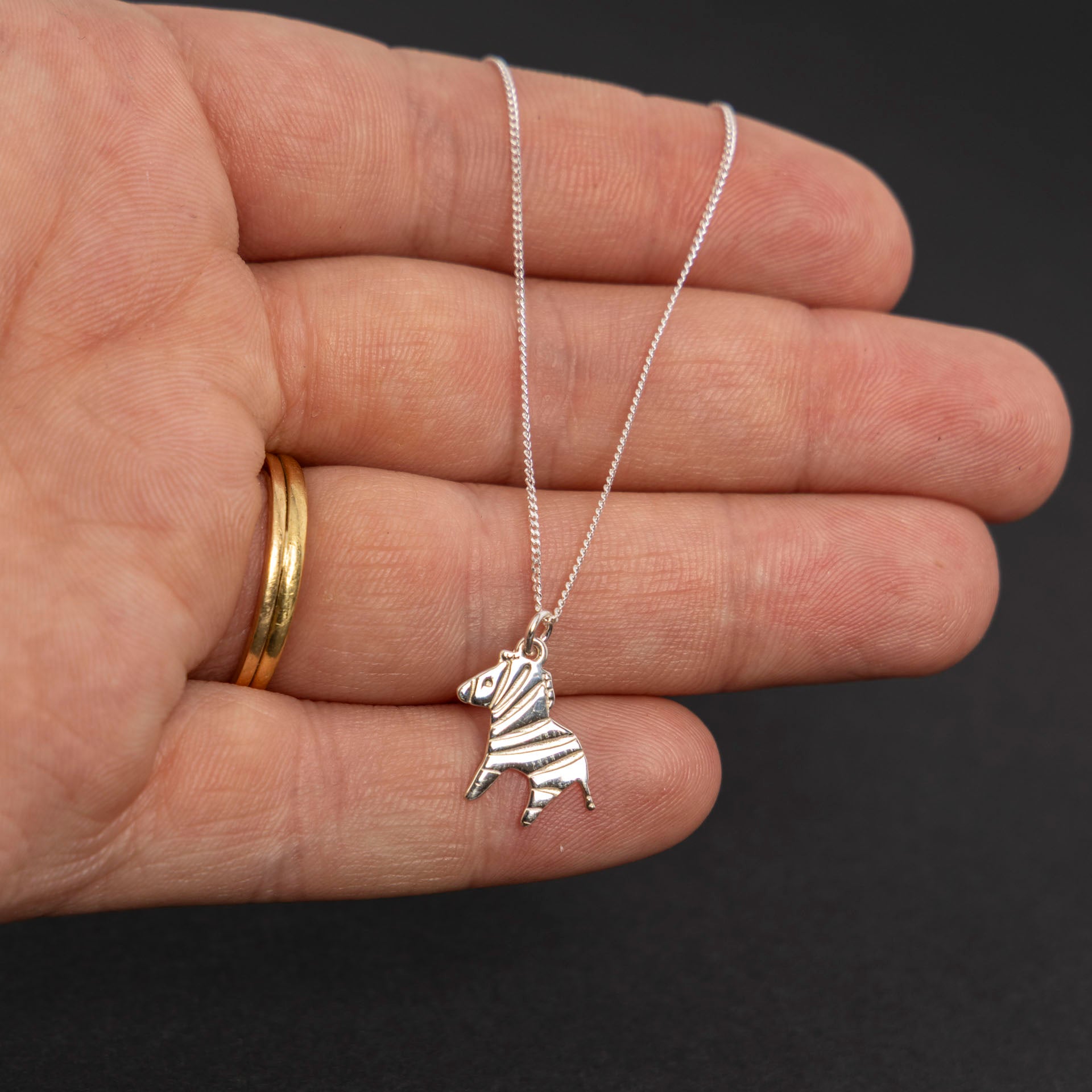 Sterling Silver Zebra Necklace