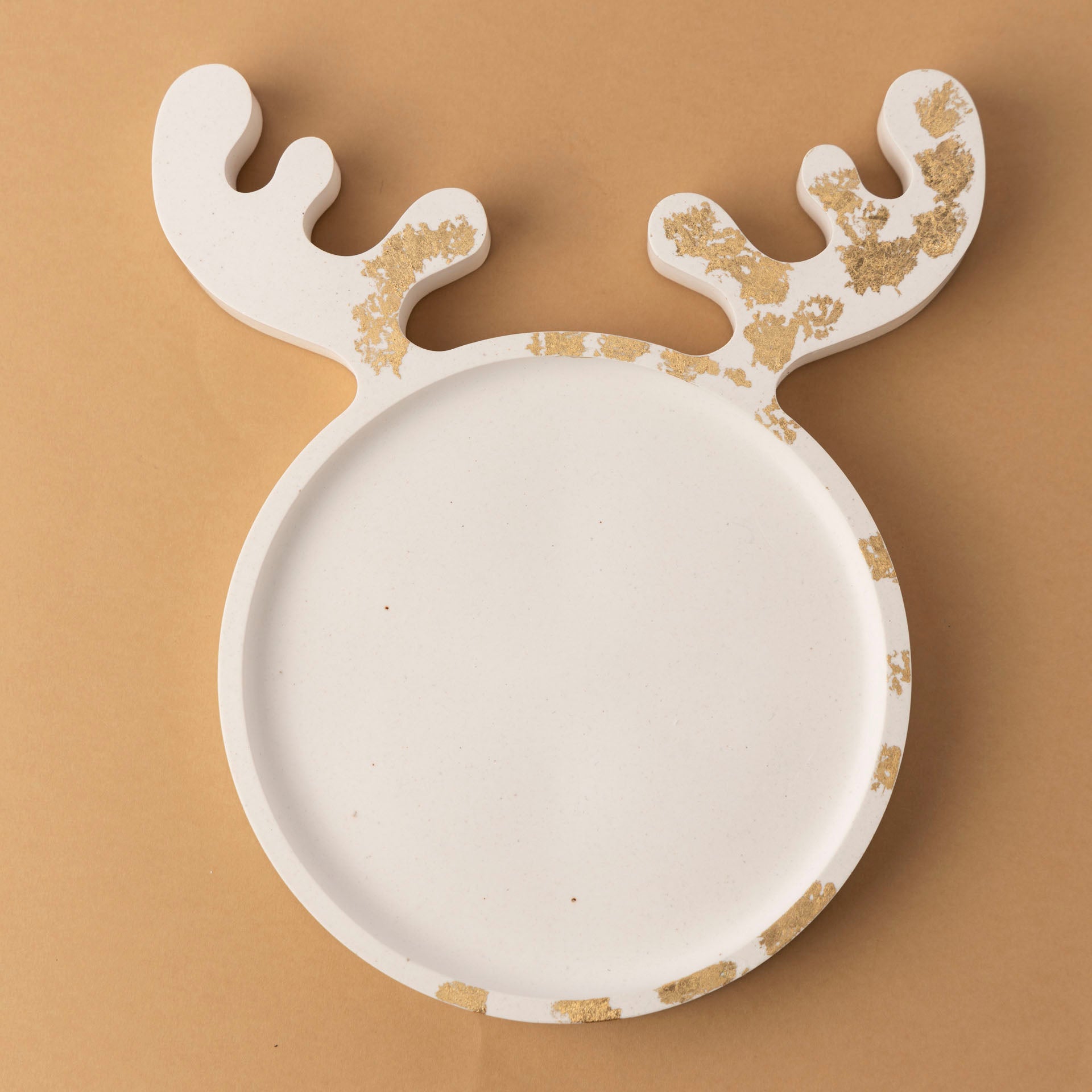 Christmas Reindeer Trinket Tray (Silver or Gold Foil)