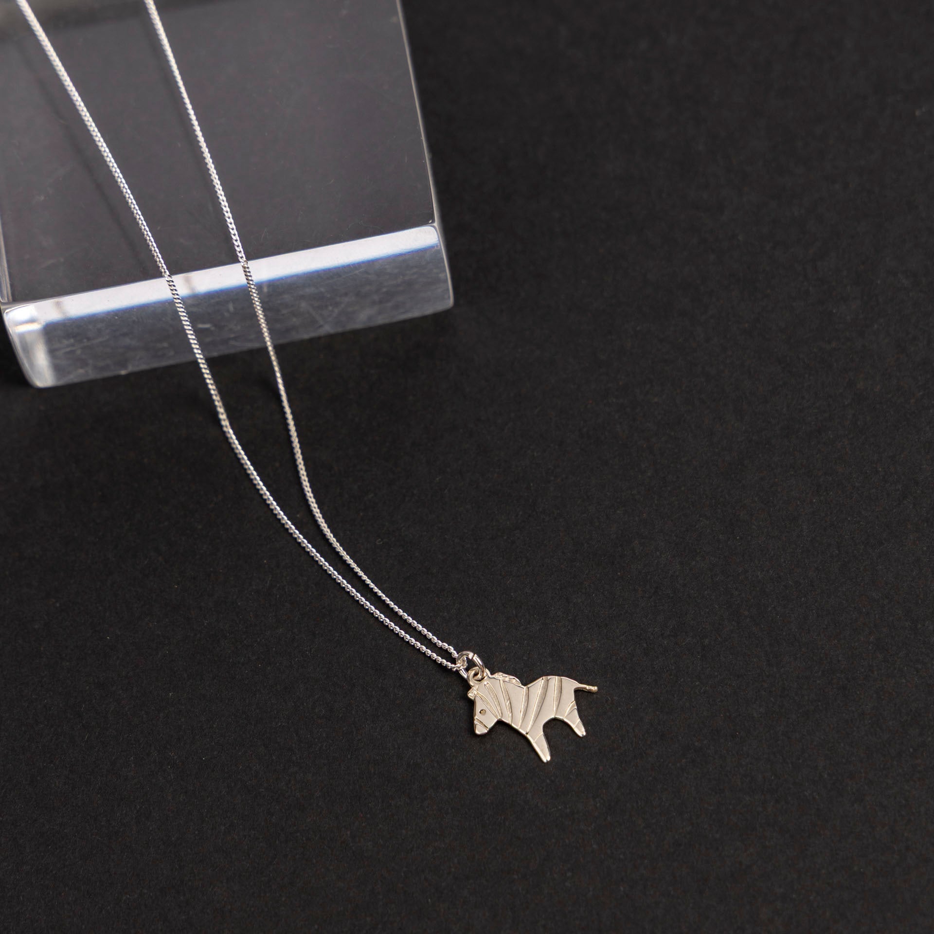 Sterling Silver Zebra Necklace