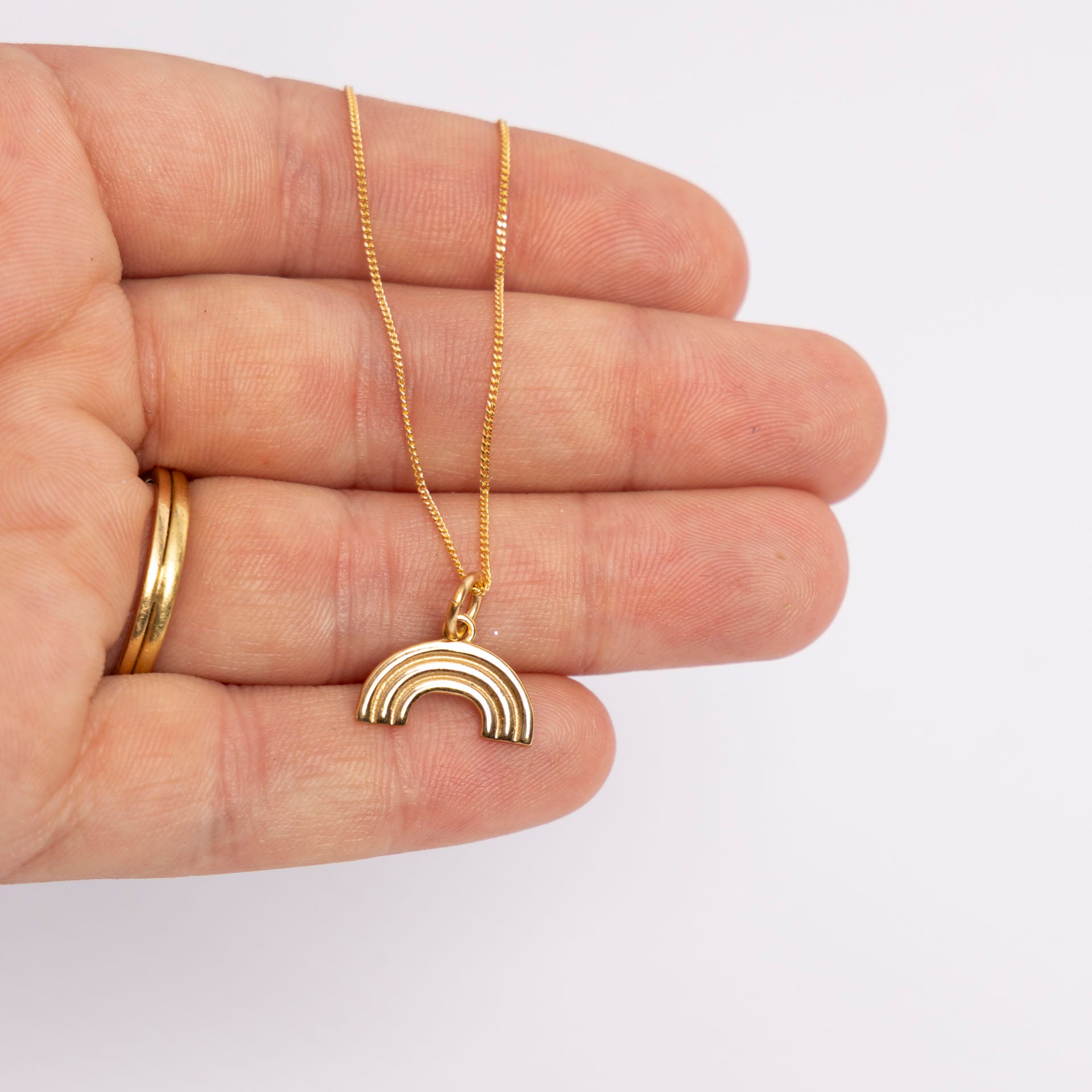 Rainbow Necklace (Gold-Dipped Sterling Silver)