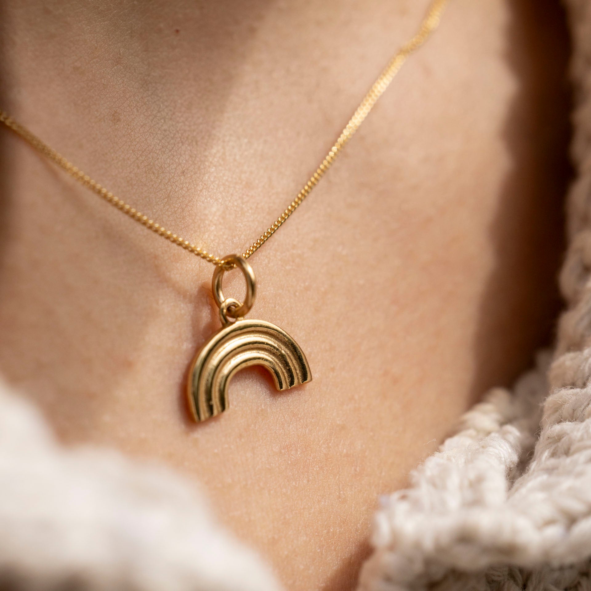 Rainbow Necklace (Gold-Dipped Sterling Silver)