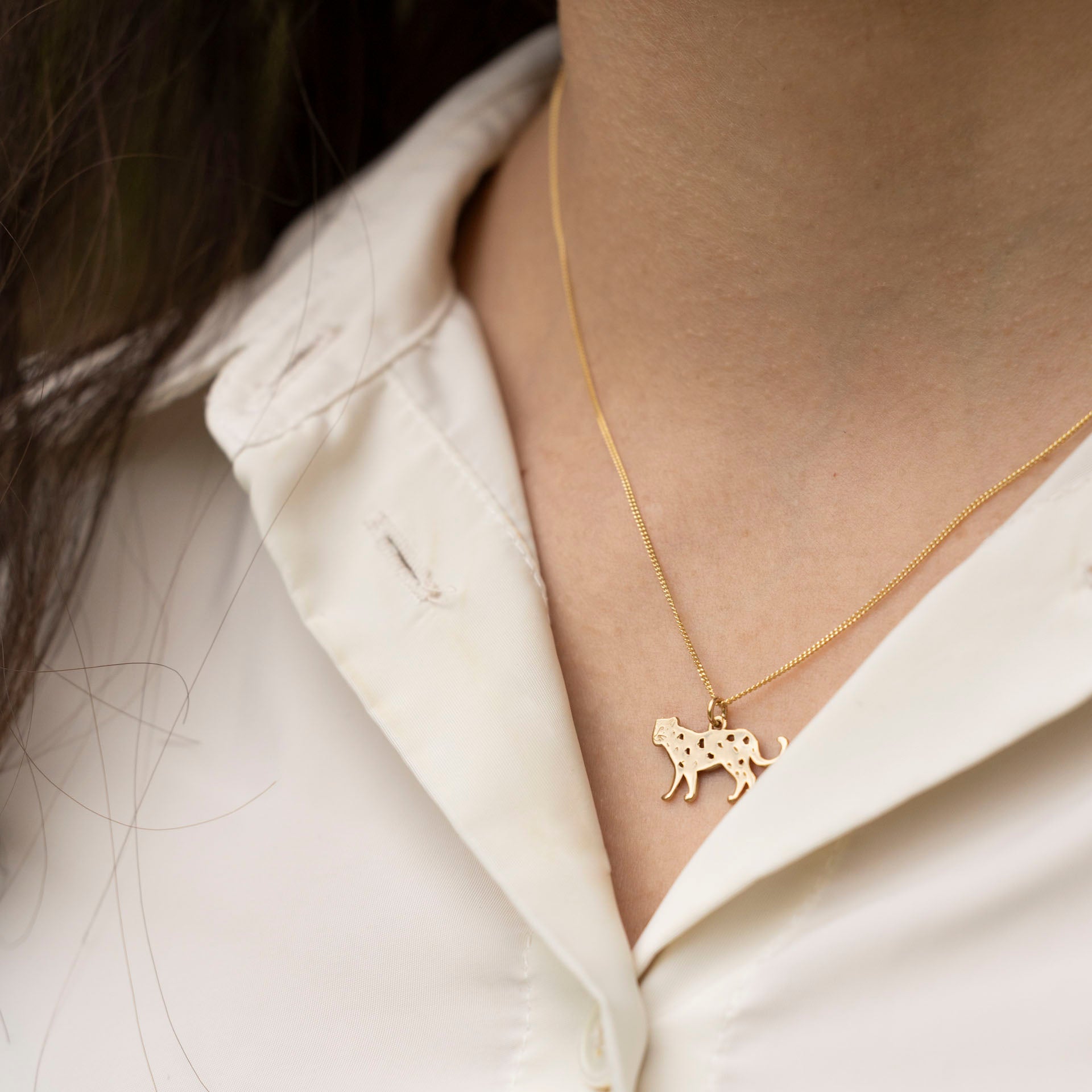 Leopard Necklace (Gold-Dipped Sterling Silver)