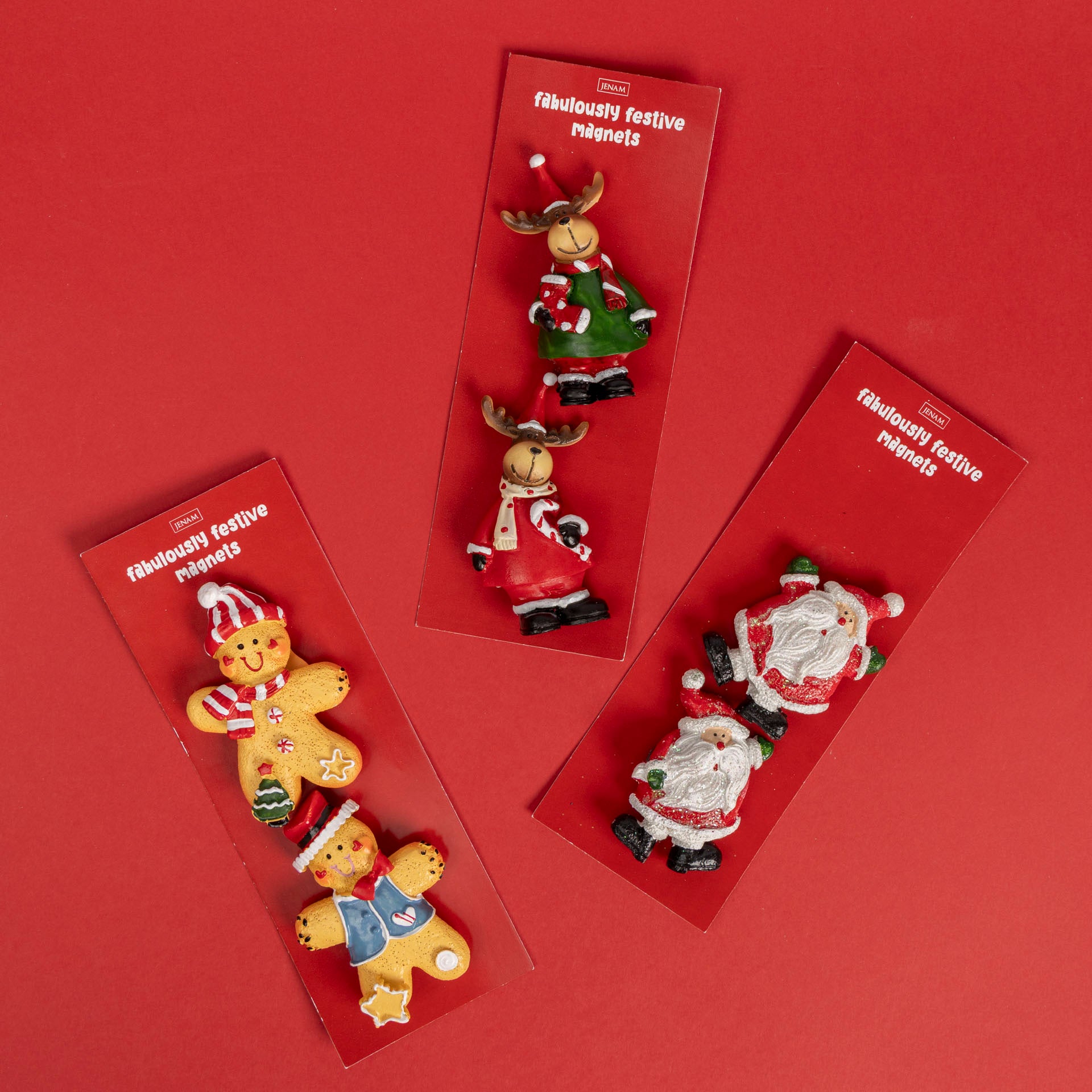 Festive Christmas Fridge Magnets (set of 2 – assorted styles)