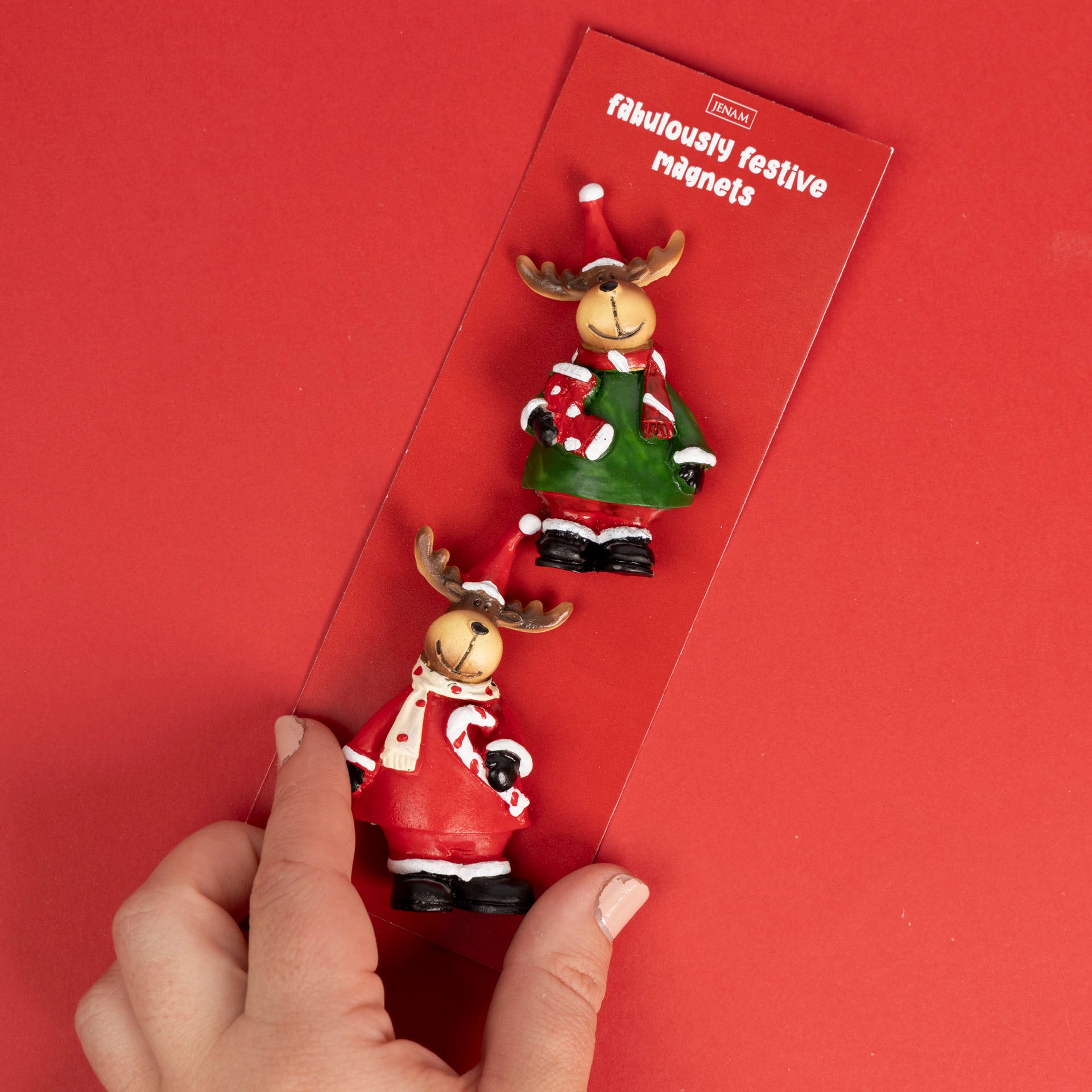 Festive Christmas Fridge Magnets (set of 2 β assorted styles)