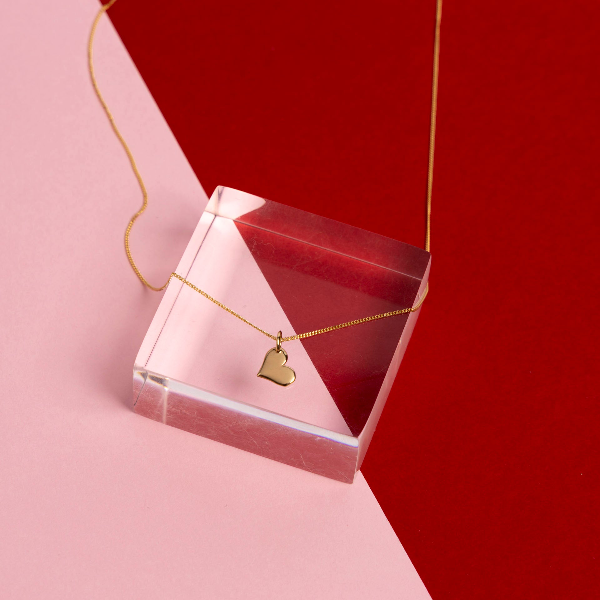 Gold-Dipped Heart Necklace