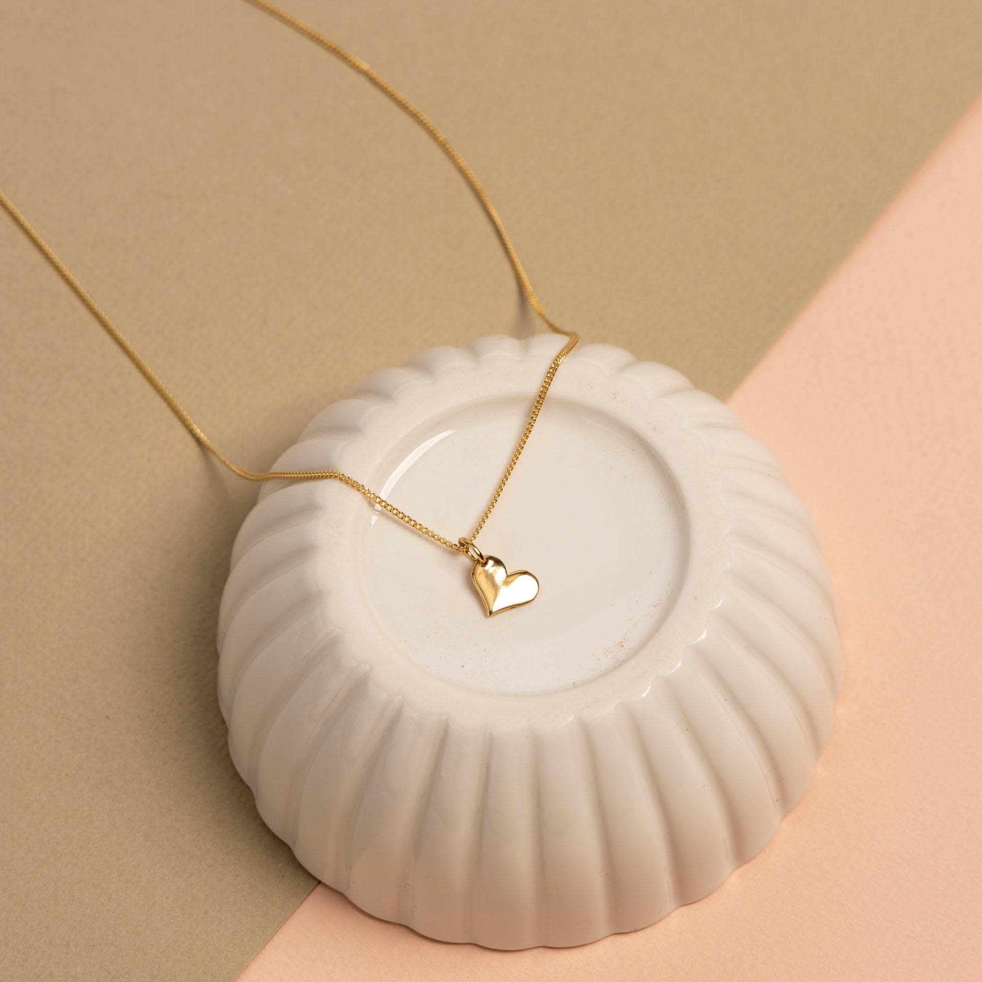 Gold-Dipped Heart Necklace