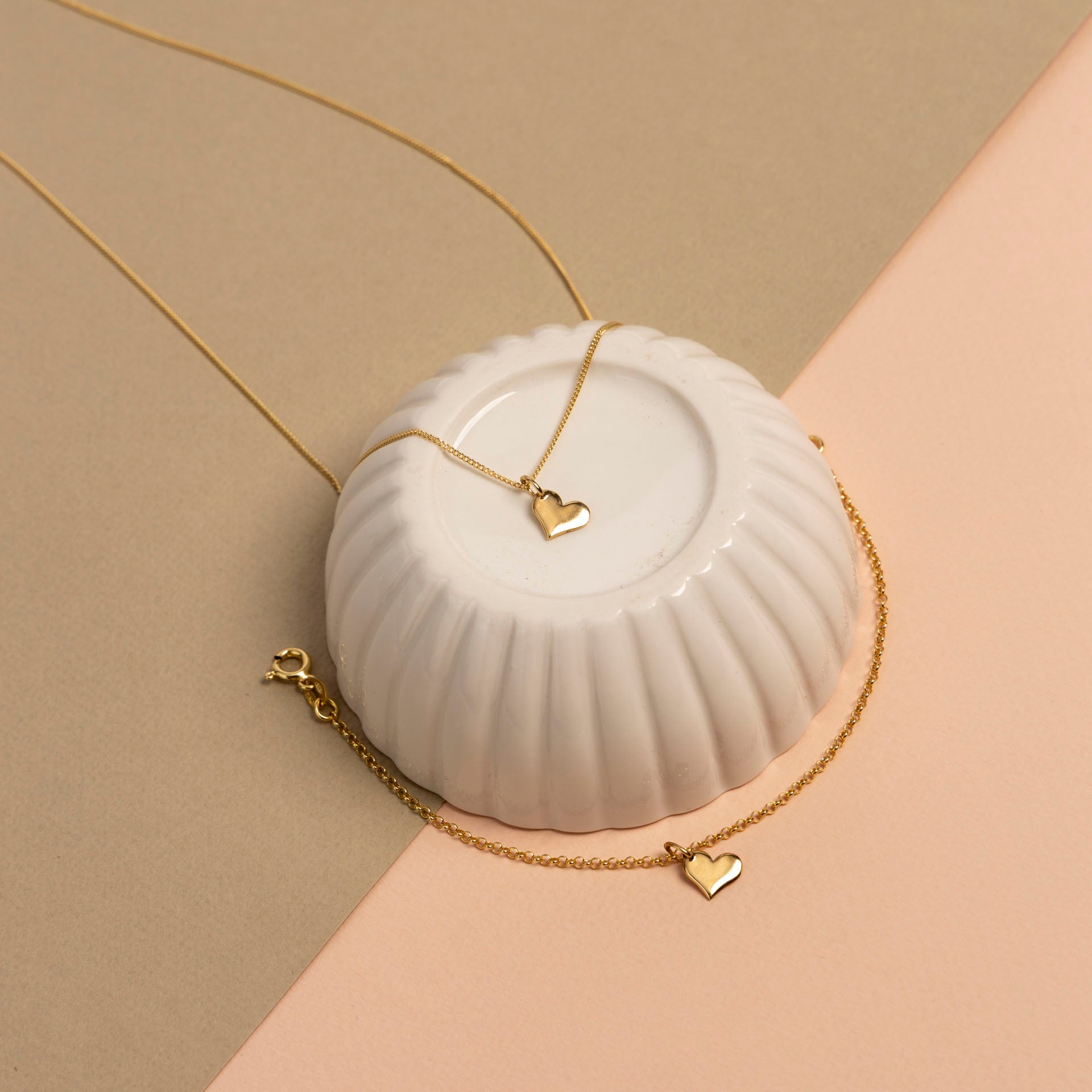 Gold-Dipped Heart Necklace