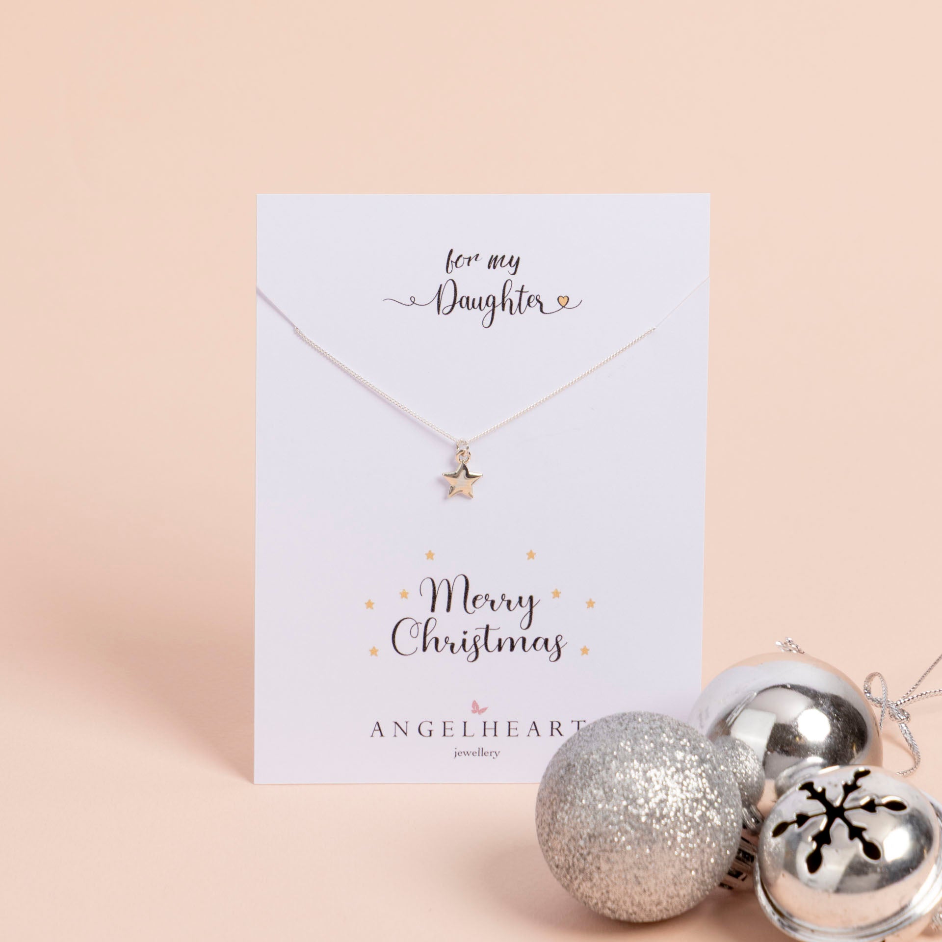 "For my Daughter, Merry Christmas" Sterling Silver Pendant (necklace or bracelet)