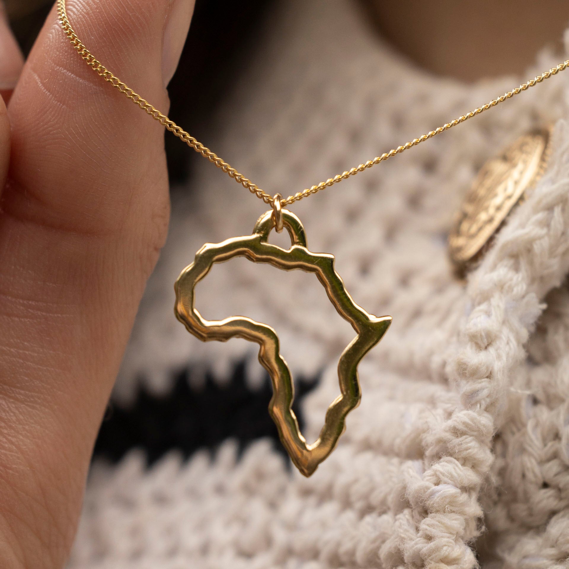 "Merry Christmas from South Africa" Necklace (sterling silver or gold-dipped)