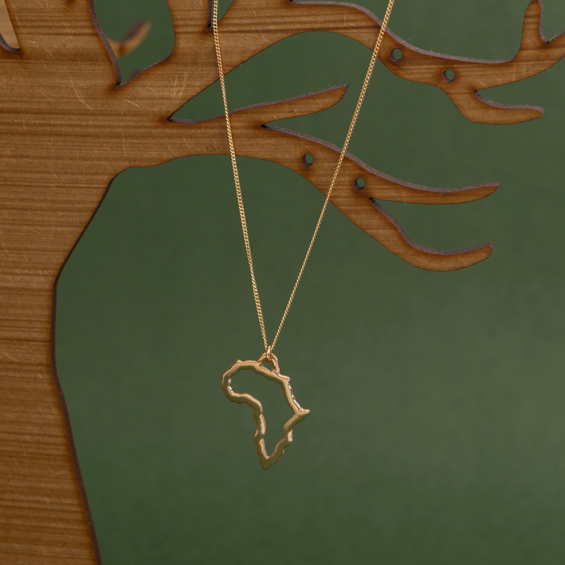 "Merry Christmas from South Africa" Necklace (sterling silver or gold-dipped)