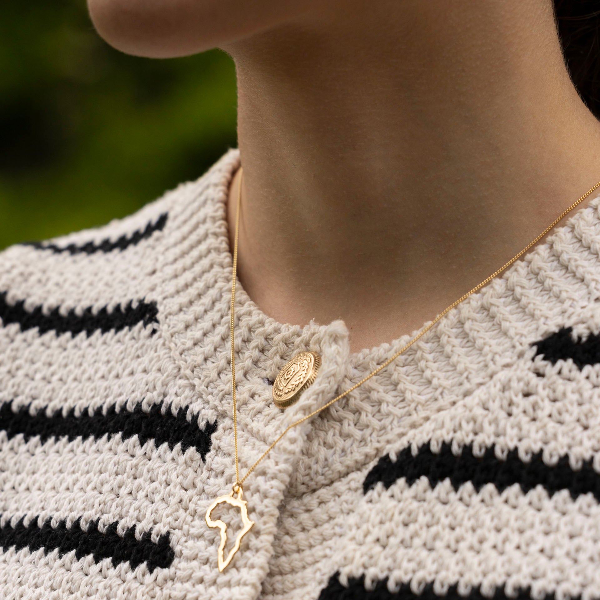 "Merry Christmas from South Africa" Necklace (sterling silver or gold-dipped)