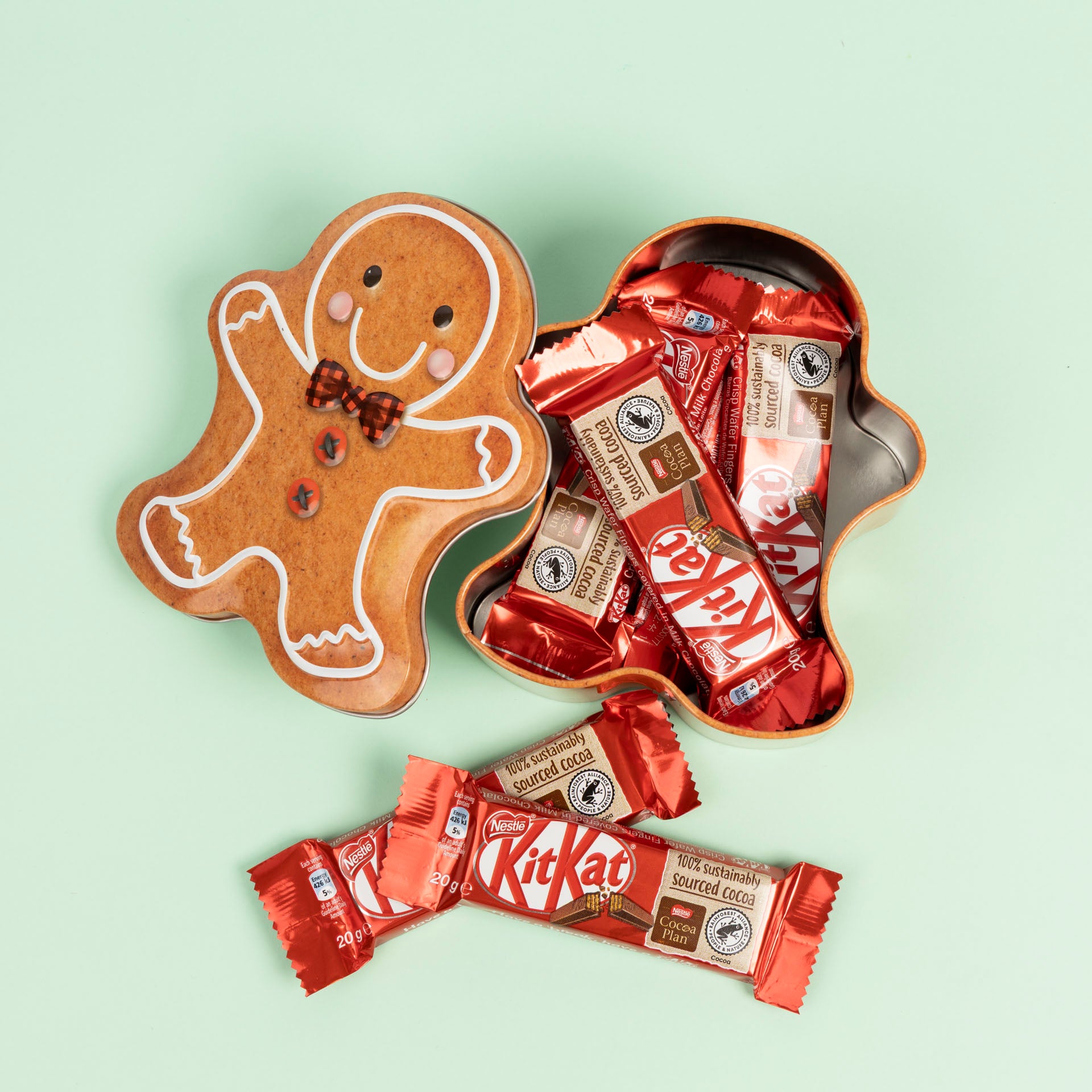 Christmas Gingerbread Man Gift Tin