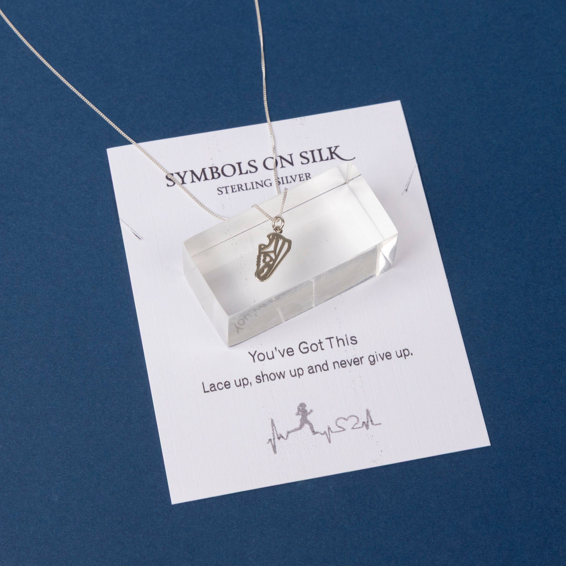 Sterling Silver Sneaker/Running Shoe Necklace