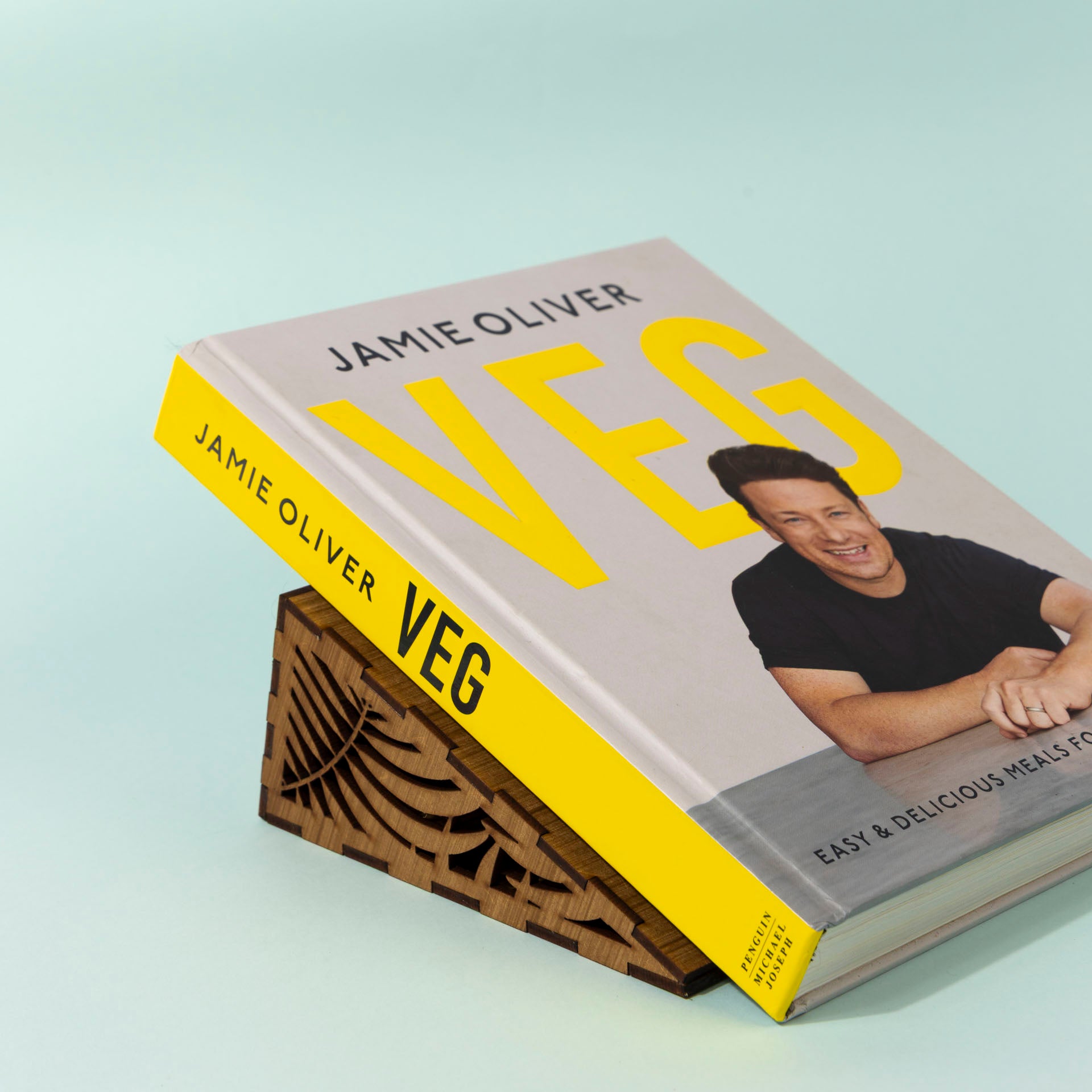 Wooden Bookrest with Botanical Design