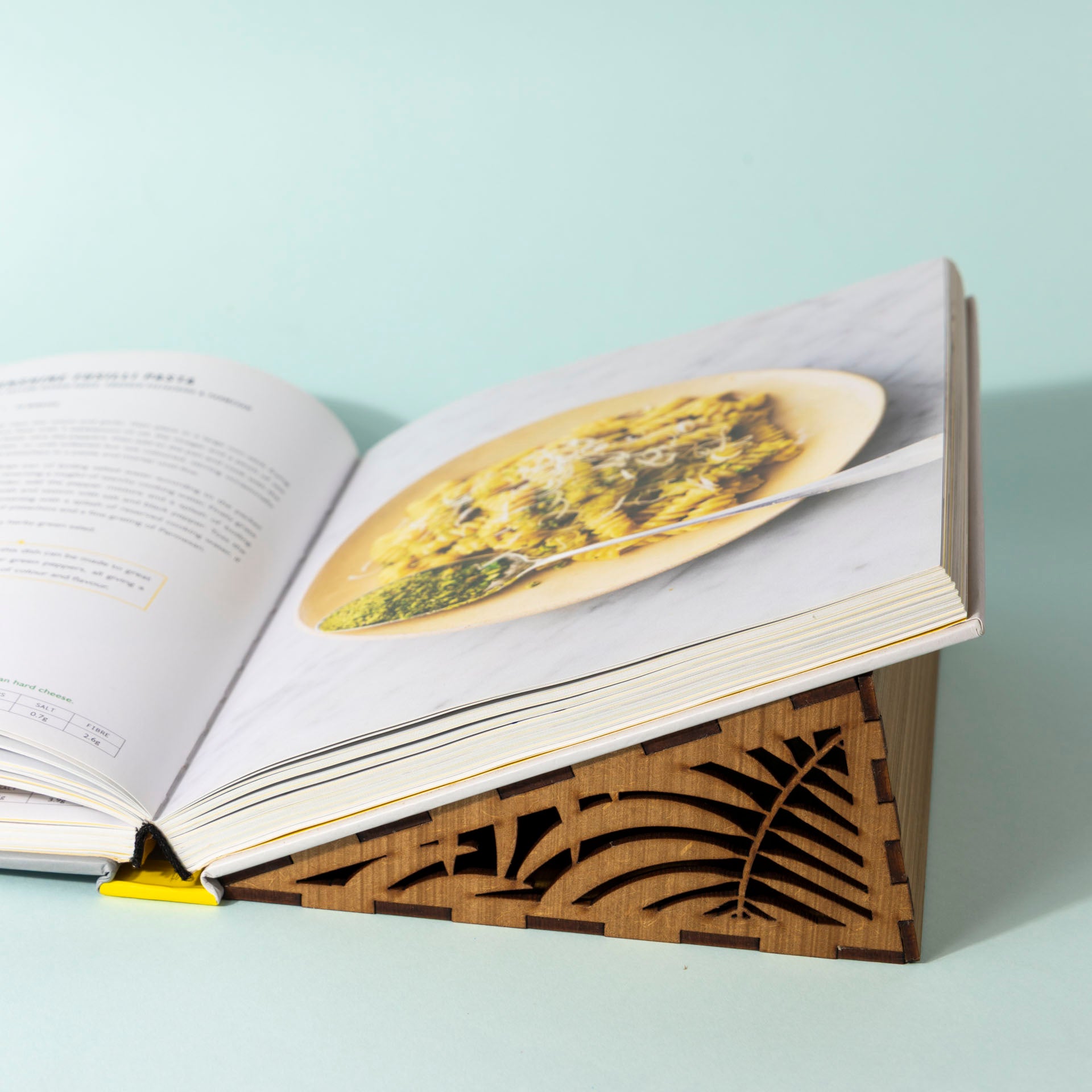 Wooden Bookrest with Botanical Design