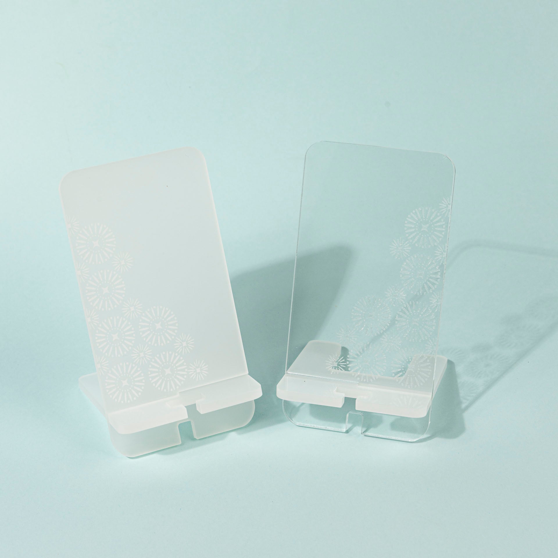 Shweshwe Perspex Phone Stands (set of 2)