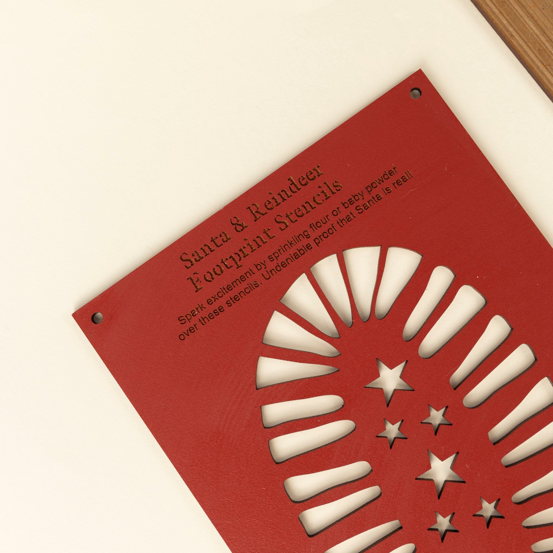 Santa and Reindeer Footprint Stencils