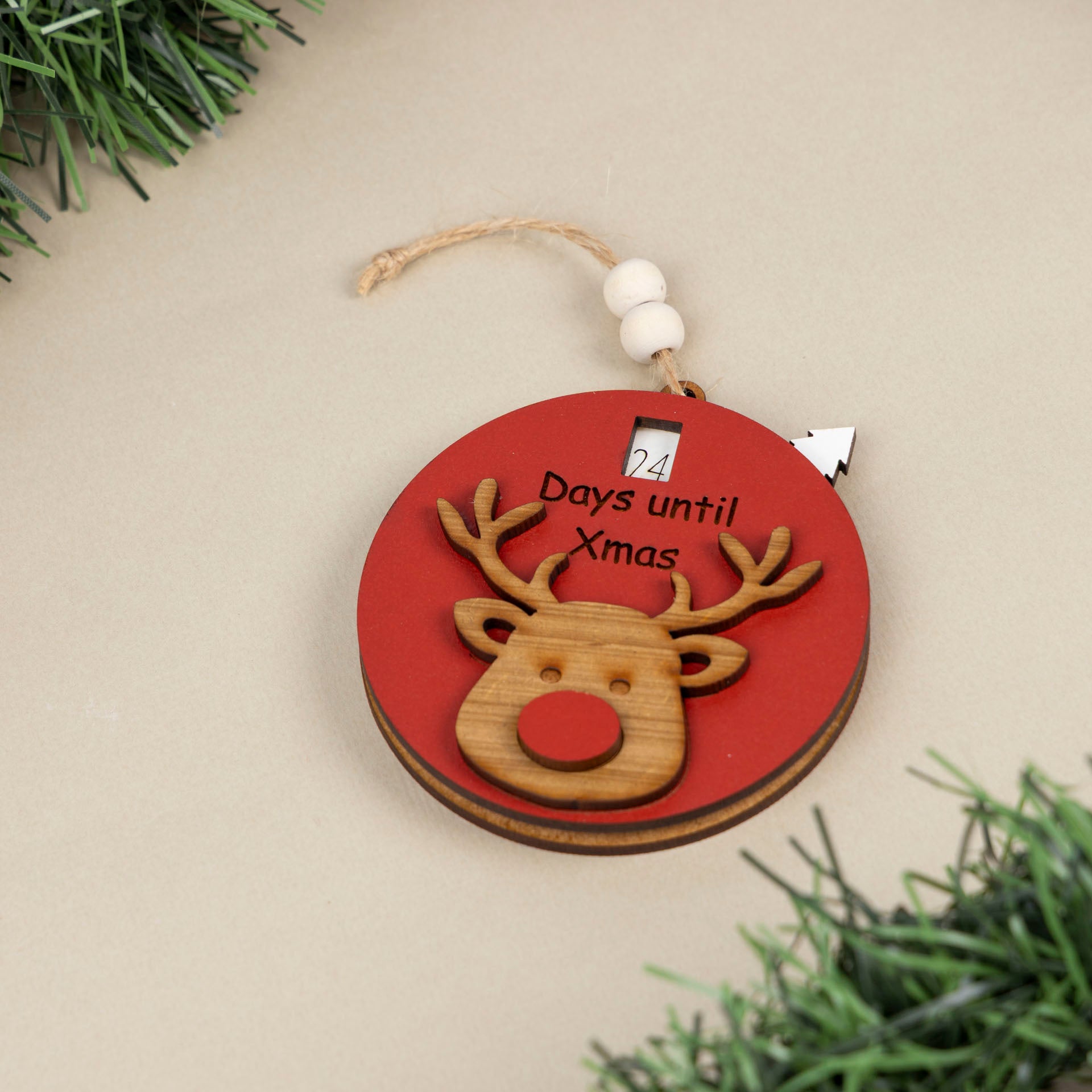 Countdown to Christmas Reindeer Ornament