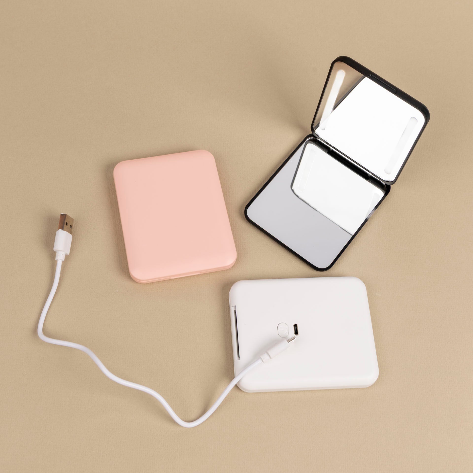 Rechargeable Light-Up Pocket Mirror (assorted colours)