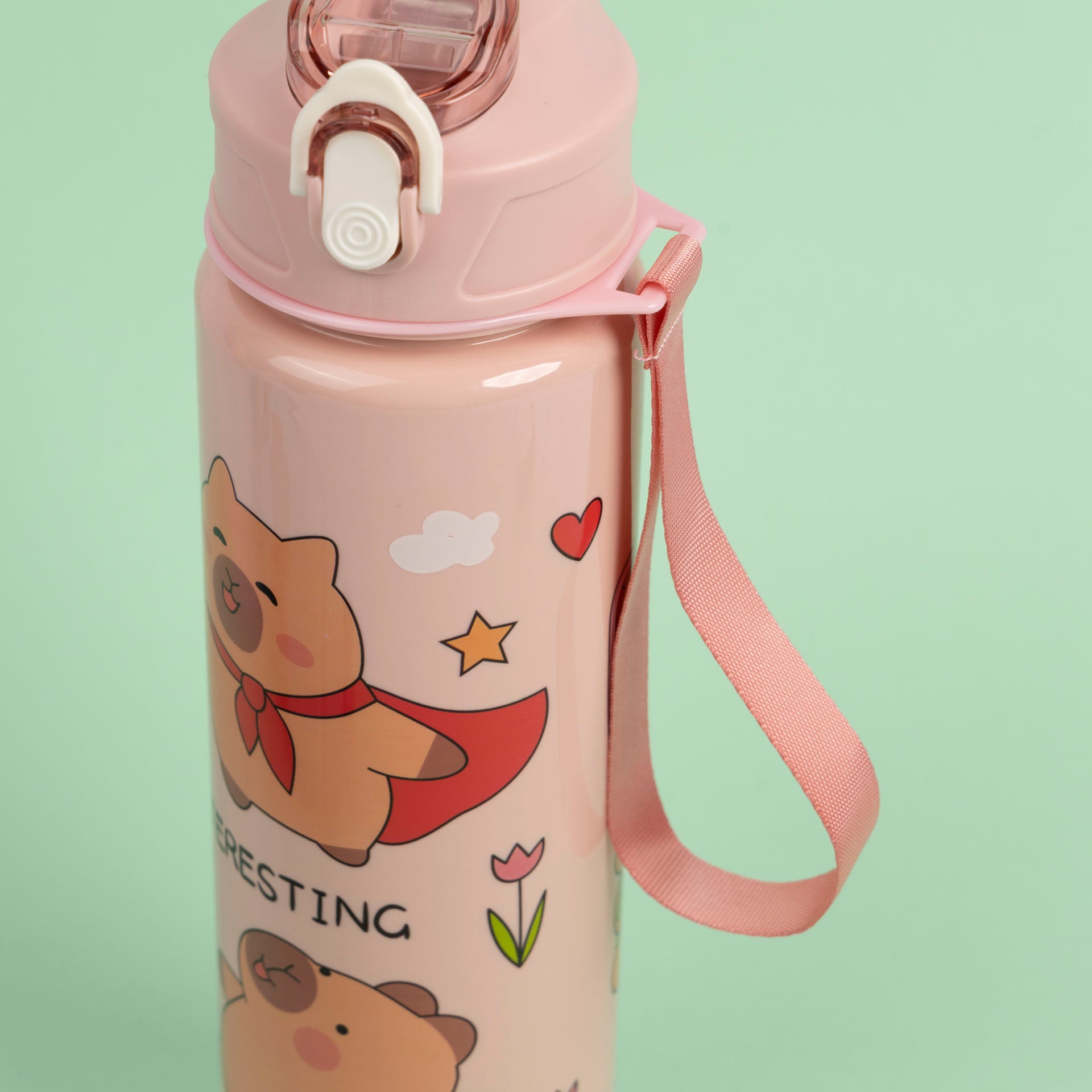Capybara Water Bottle (Pink or Blue)
