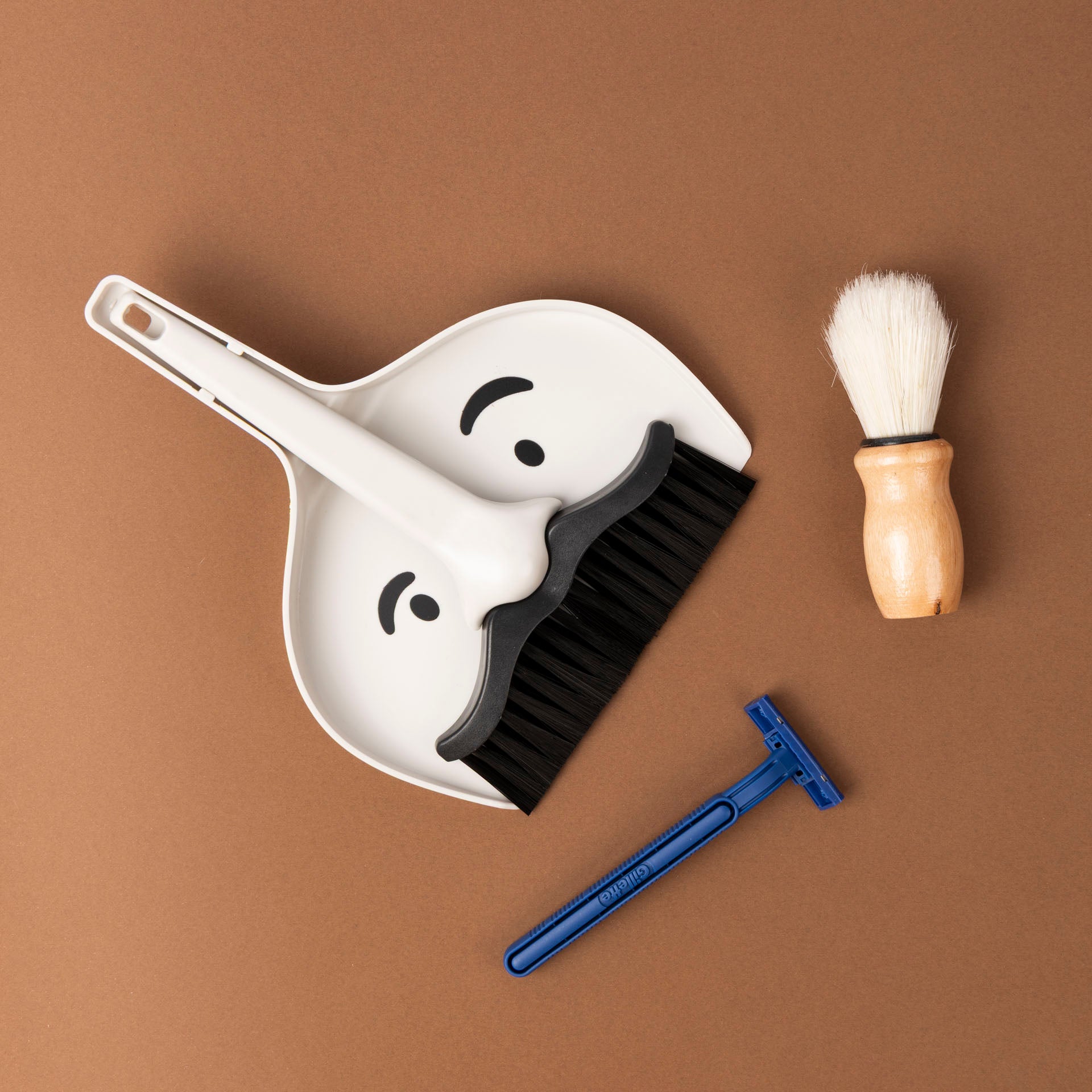 Mr Moustache Mini Dustpan and Brush Set