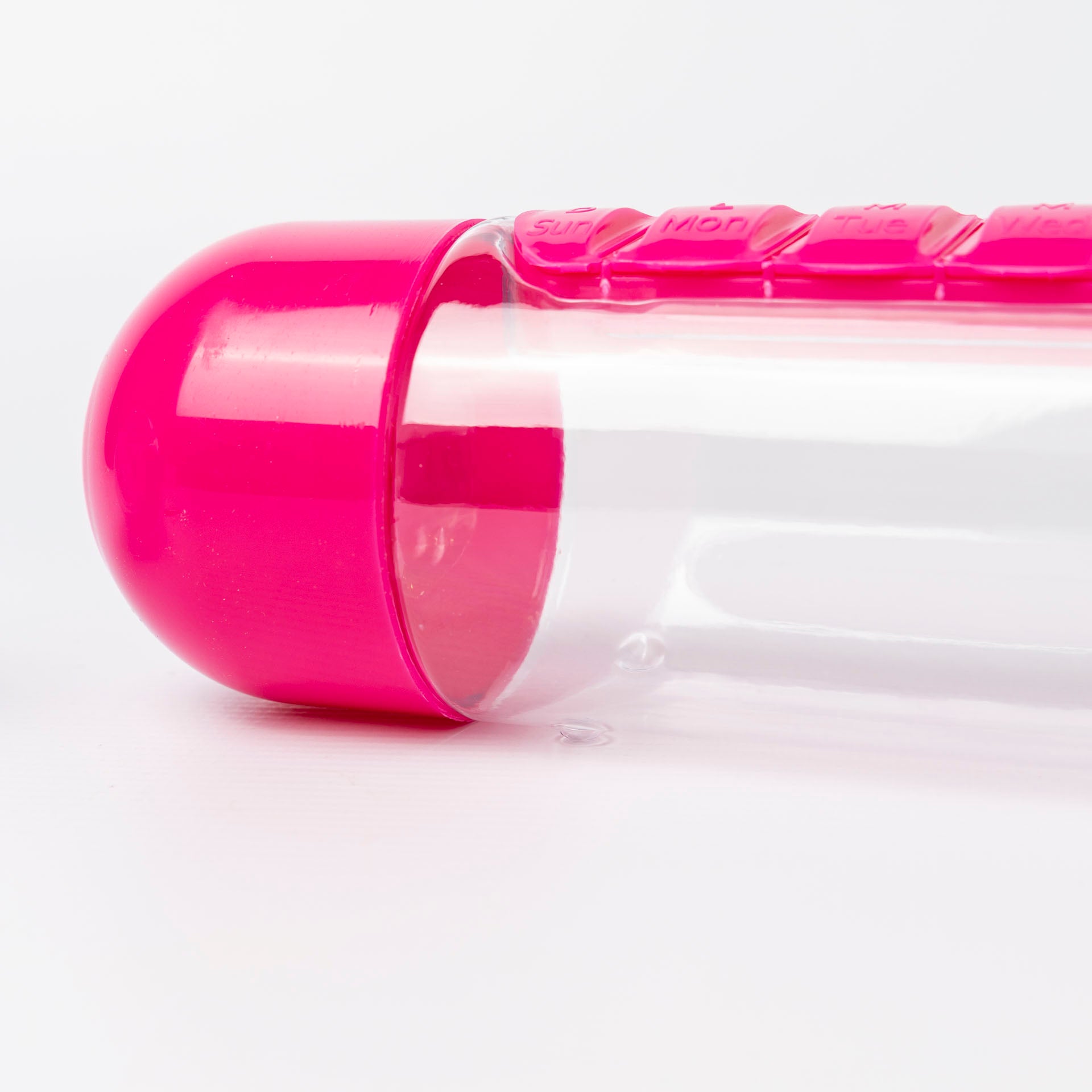 Water Bottle with Pill Storage Tray (assorted colours)