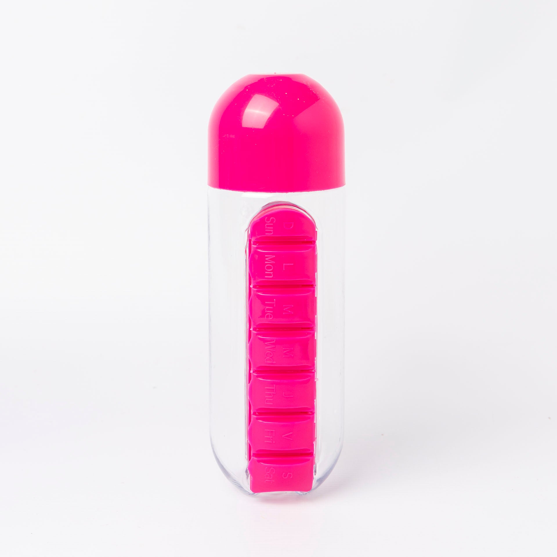 Water Bottle with Pill Storage Tray (assorted colours)