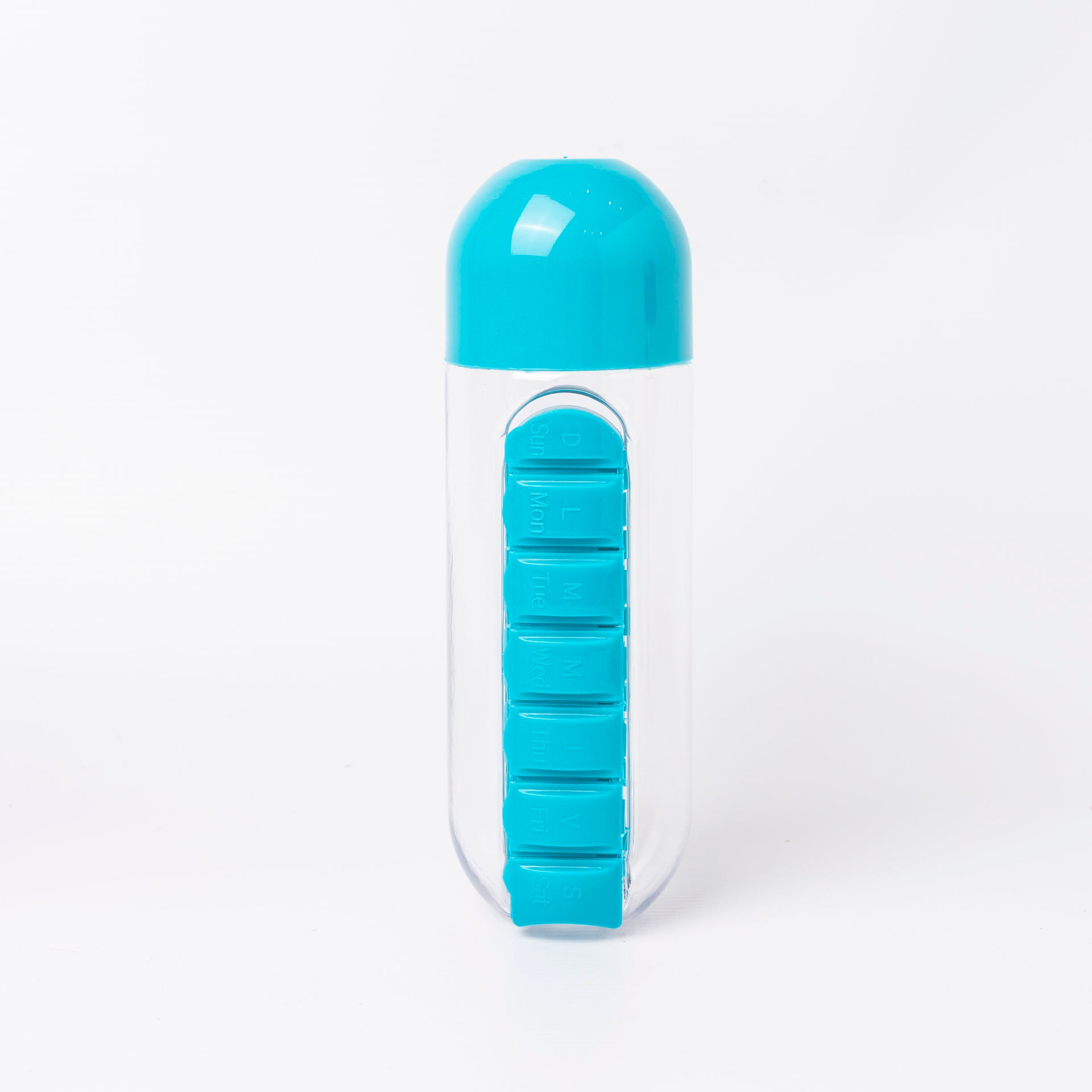 Water Bottle with Pill Storage Tray (assorted colours)