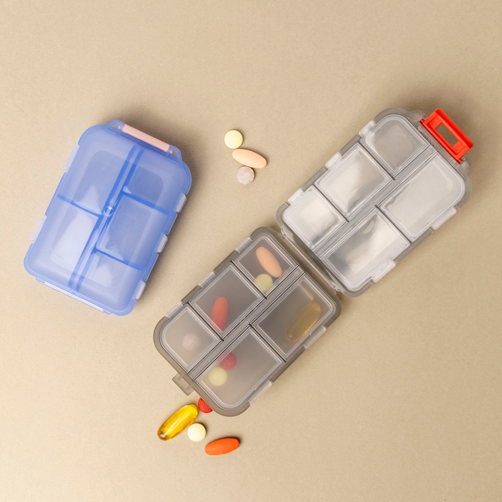 Travel Pill Box (Grey or Blue)