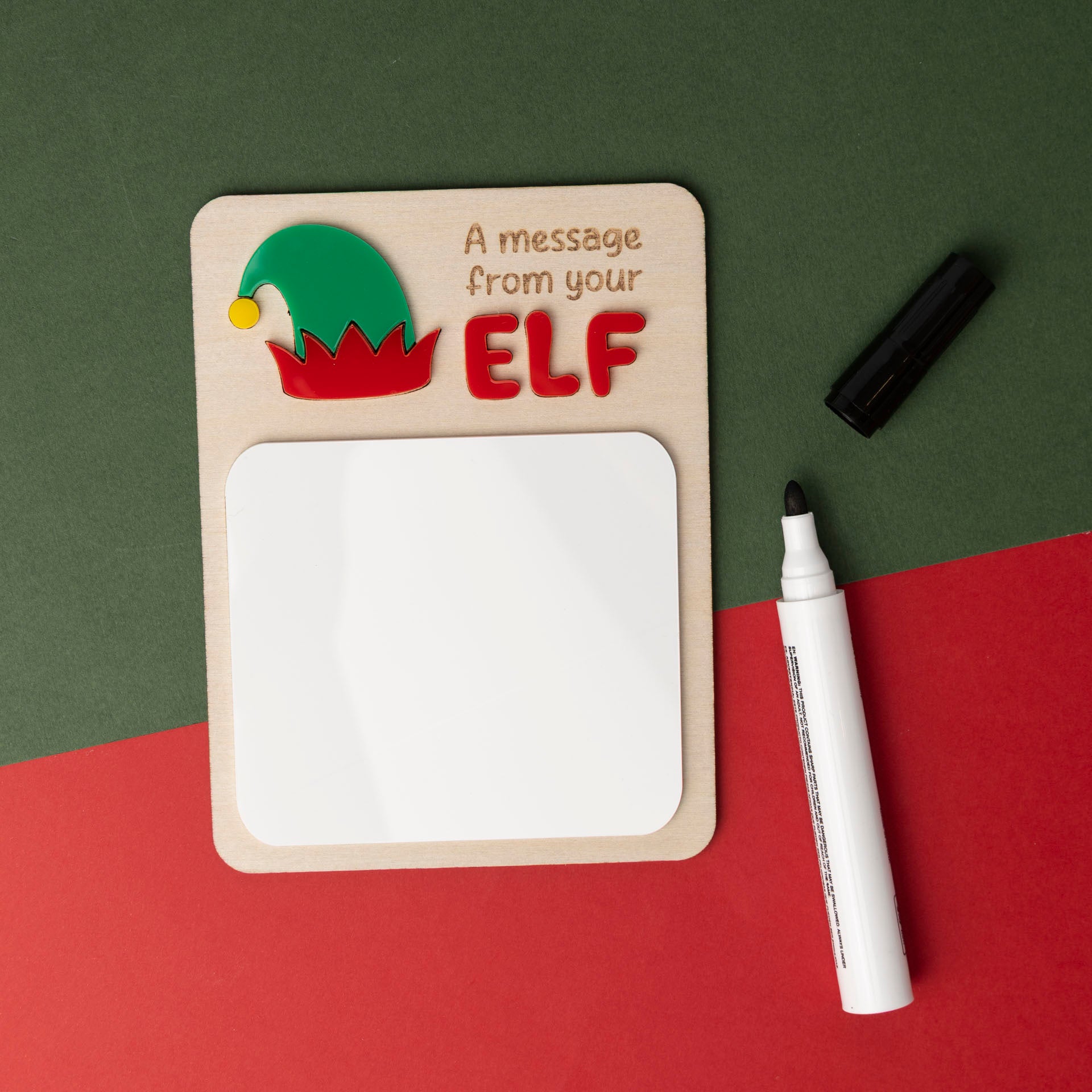 "A Message From Your Elf" Mini Whiteboard and Marker Set