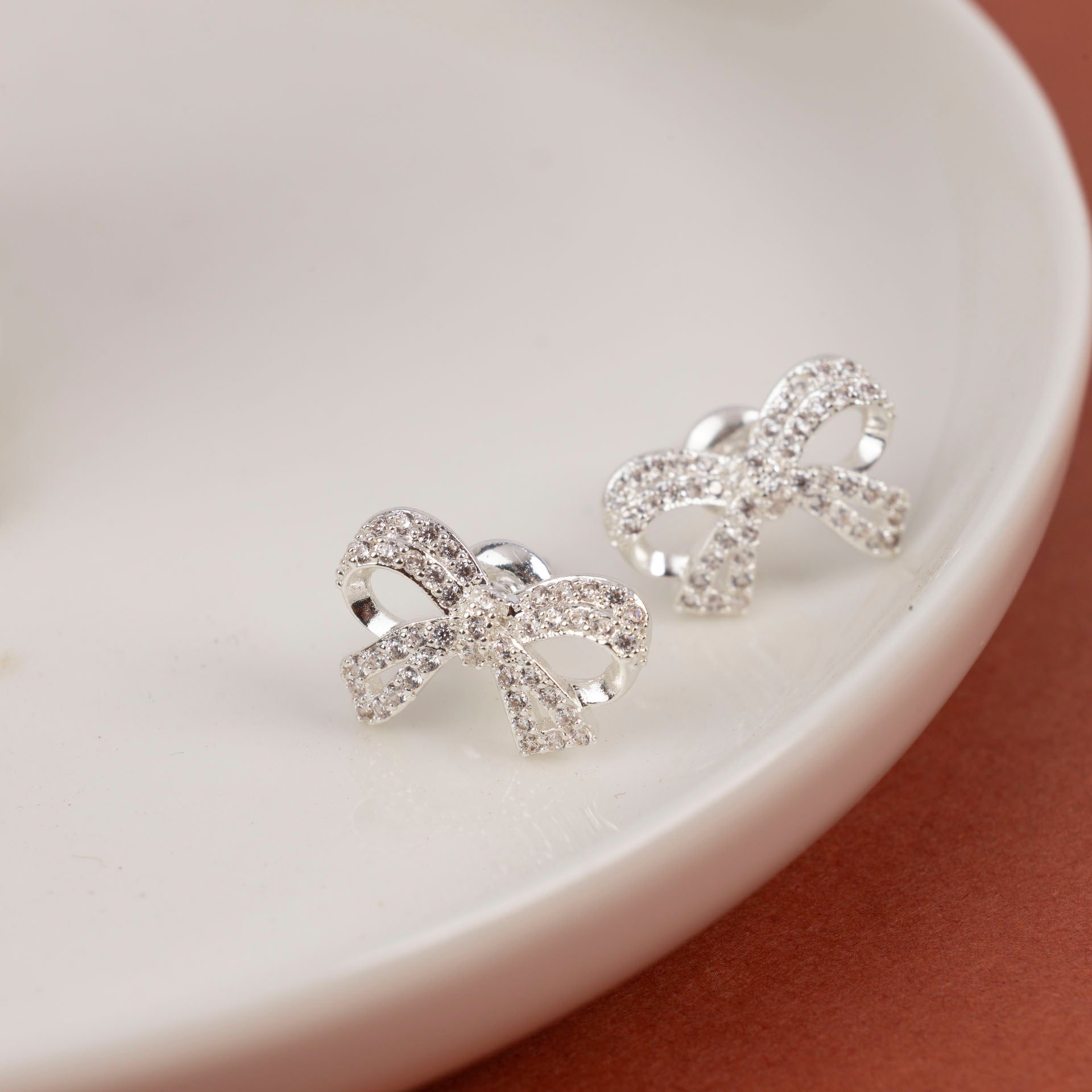 Eternal Bow Sparkle Earrings